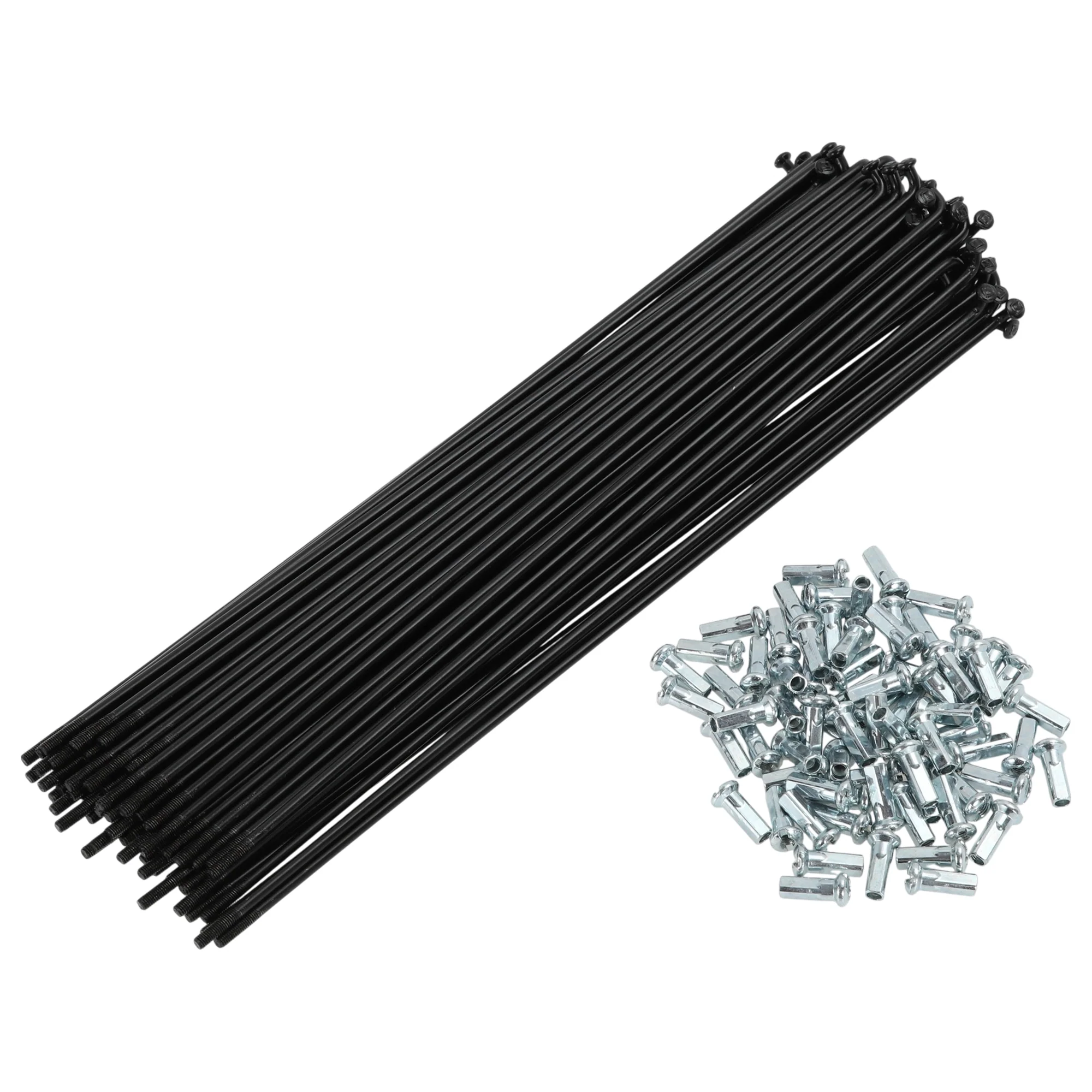 72 Set 12G Bicycle Spokes 228mm Bike Wheel Spokes Carbon Steel Black