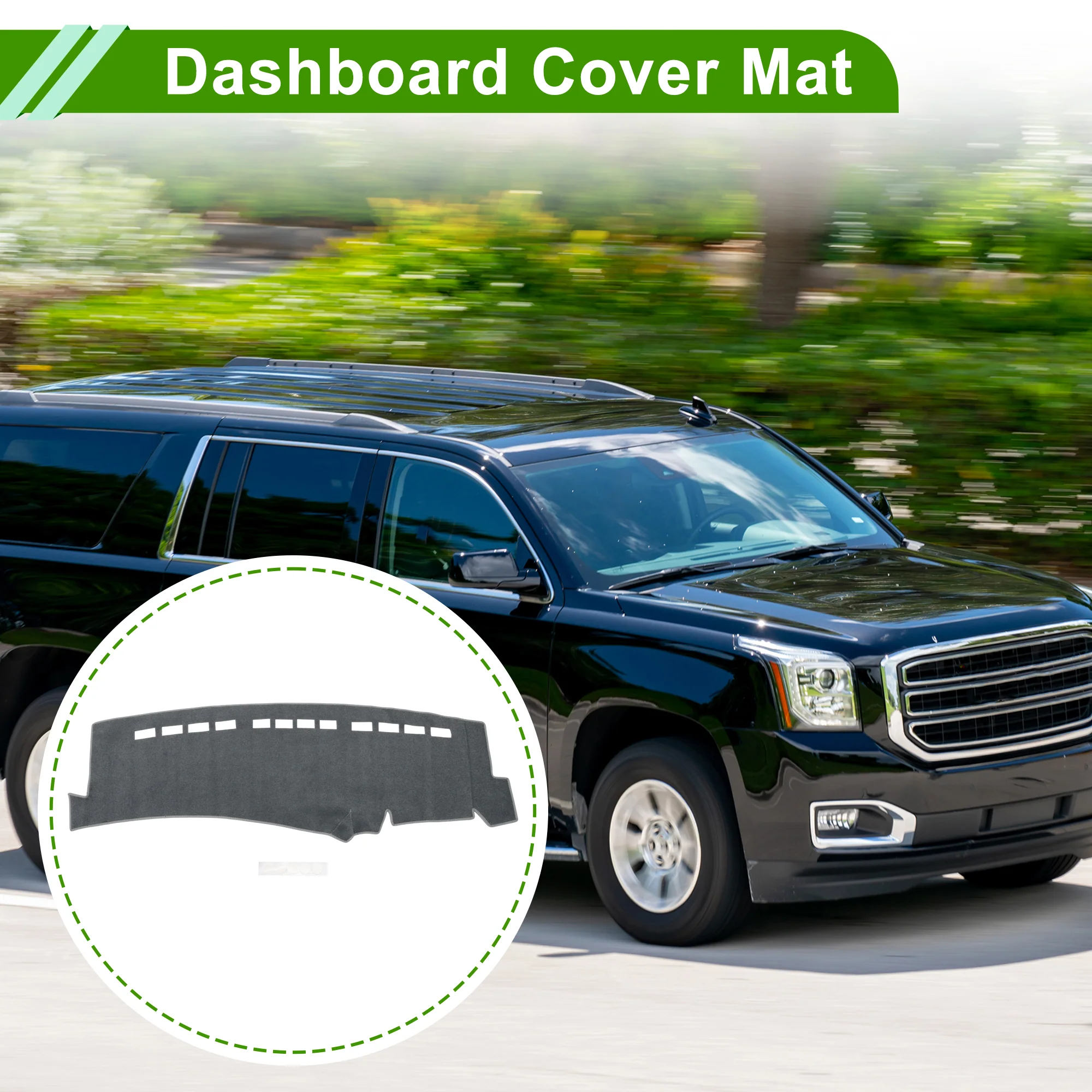 Dashboard Cover for GMC Yukon XL 2000-2006 Gray Polyester 1 Pc - Image 2
