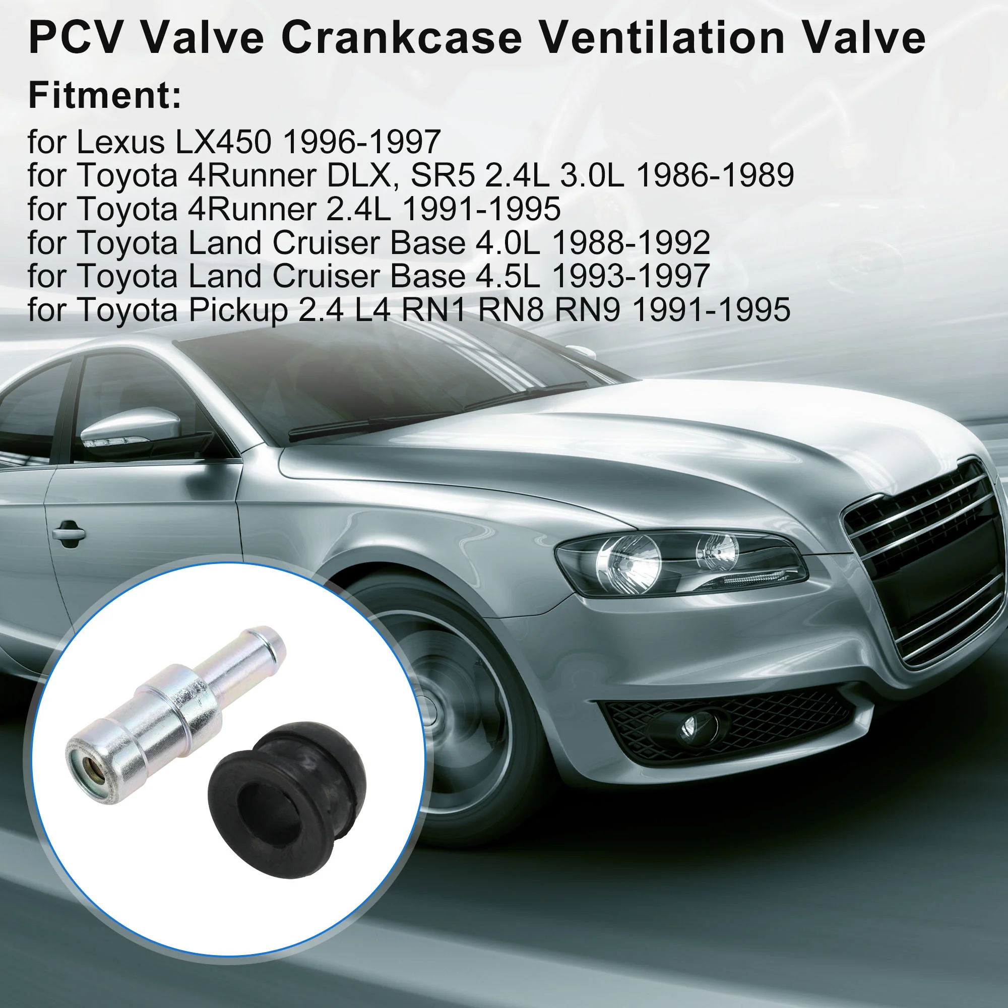 No.1220435040 PCV Valve for Lexus LX450 1996-1997 2 Pcs - Image 3