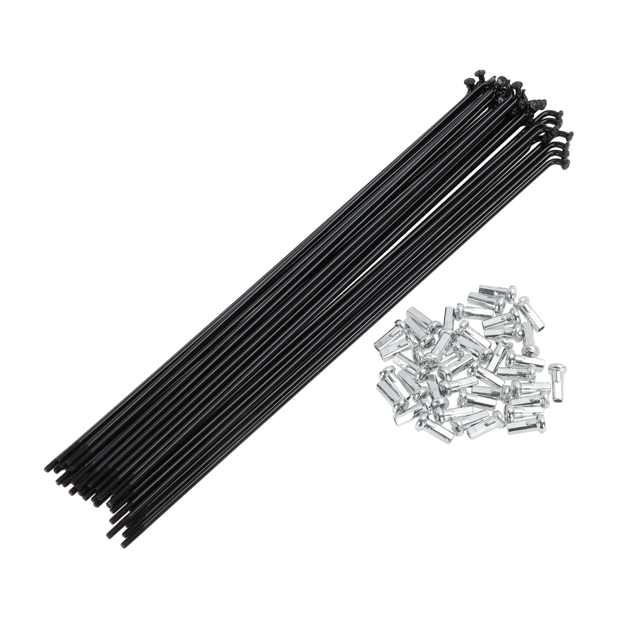 38 Set 14G Bicycle Spoke 197mm Bike Wheel Spoke Carbon Steel Black
