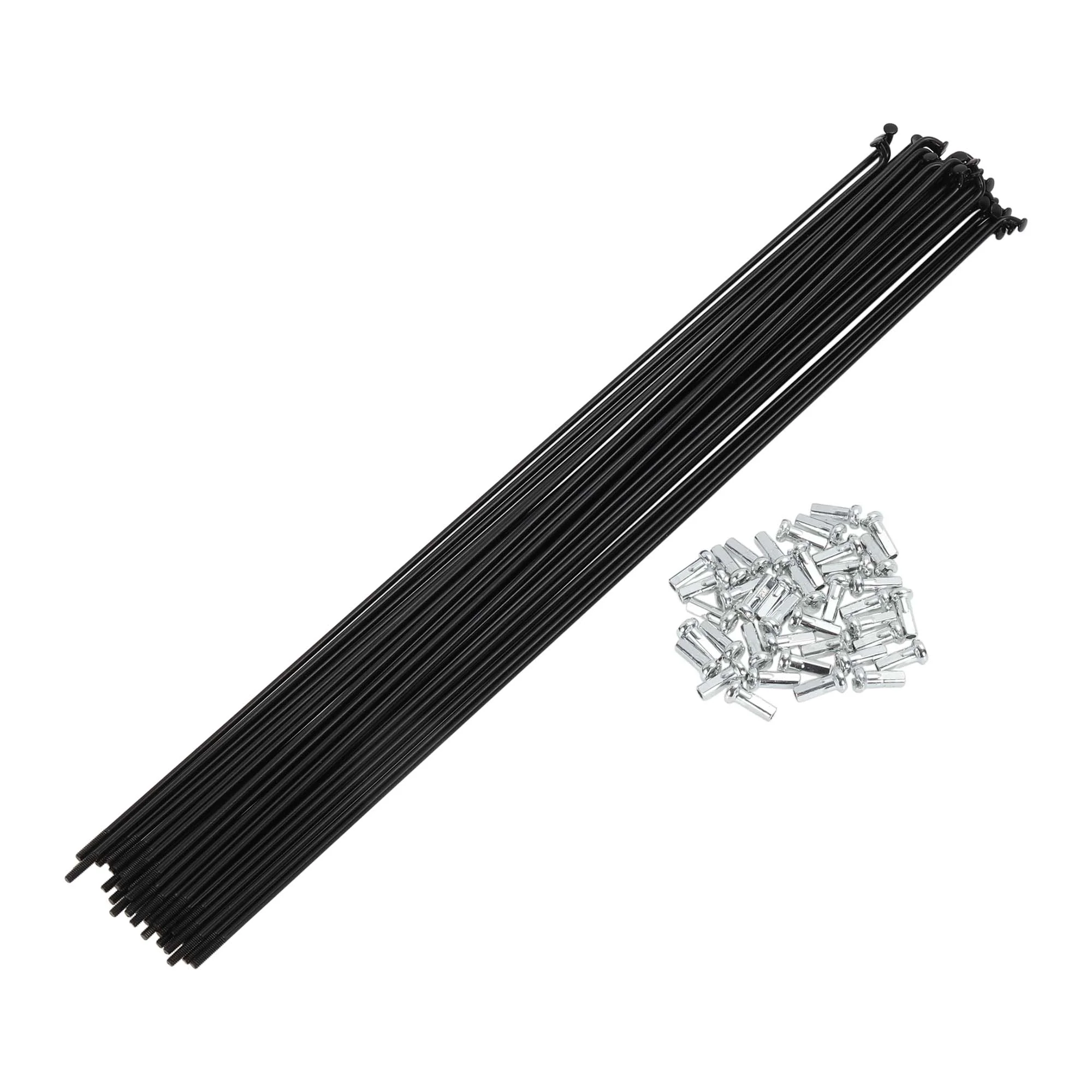 38 Set 14G Bicycle Spoke 283mm Bike Wheel Spoke Carbon Steel Black