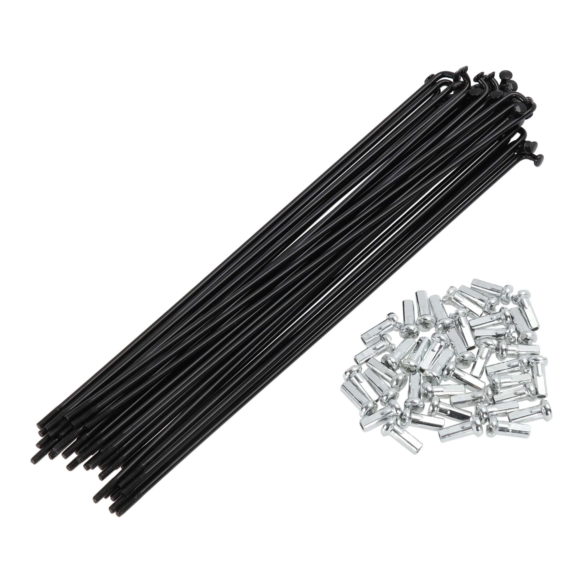 38 Set 14G Bicycle Spoke 171mm Bike Wheel Spoke Carbon Steel Black