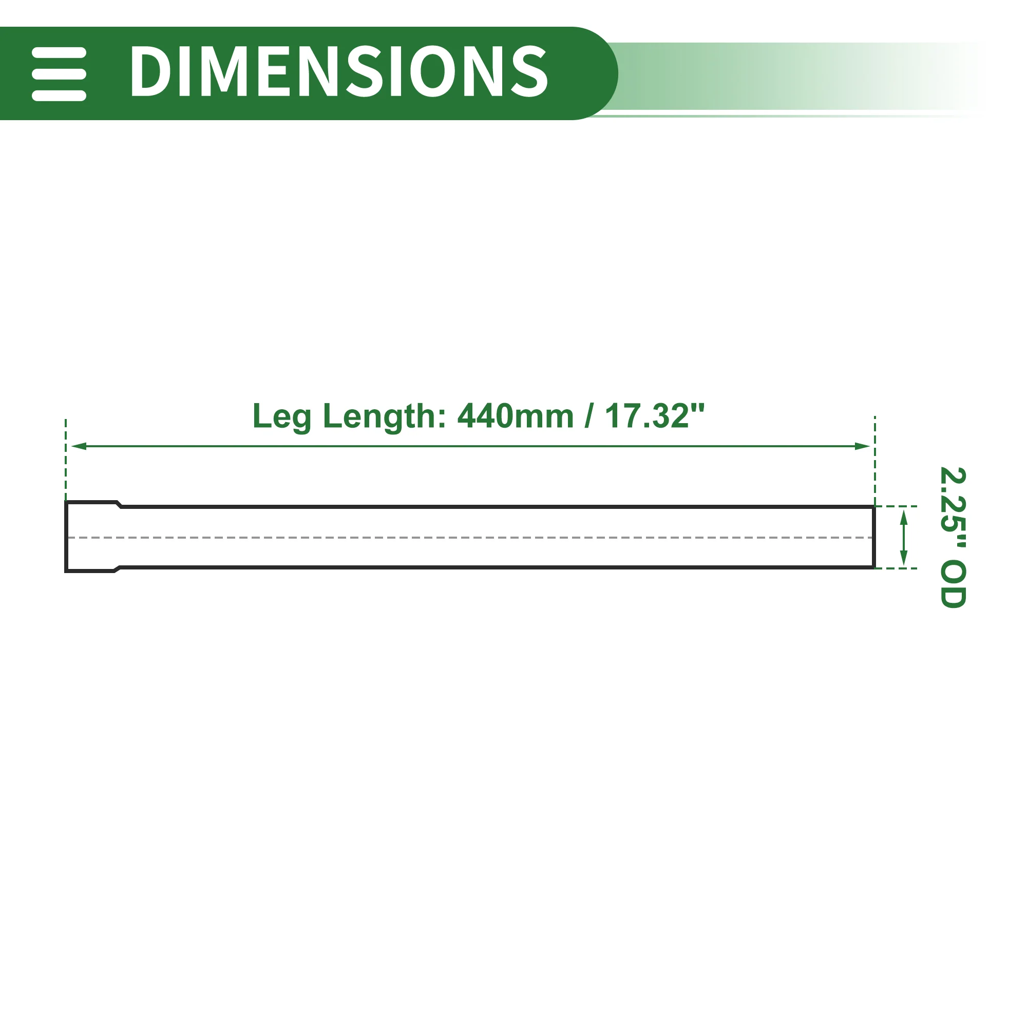 2.25" OD Straight Exhaust Pipe Tube T304 17.32" Length Silver Tone - Image 3