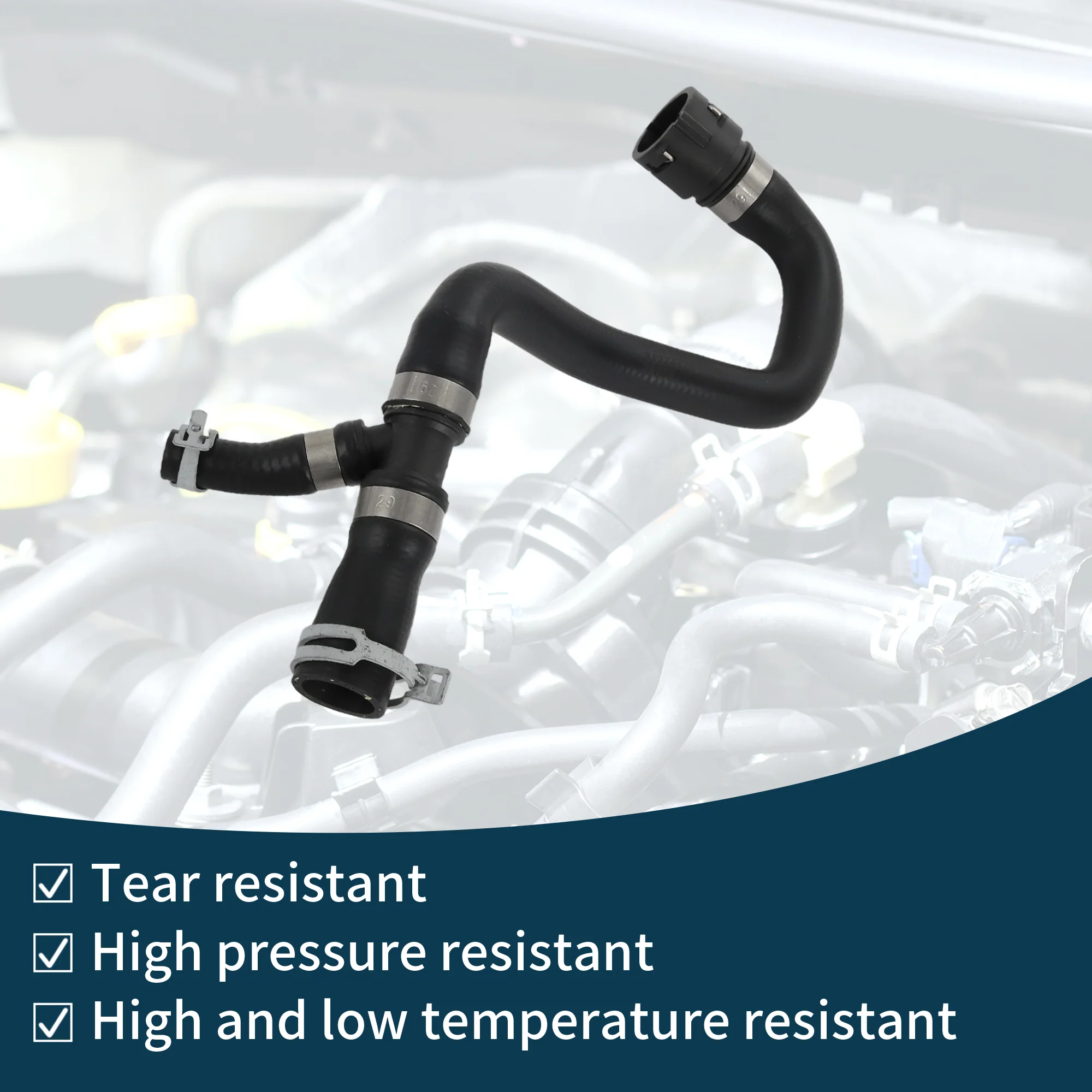 Radiator Hose Heater Hose for Volvo S60 2008-2018 No.31274173 Rubber Black 1 Pc - Image 5