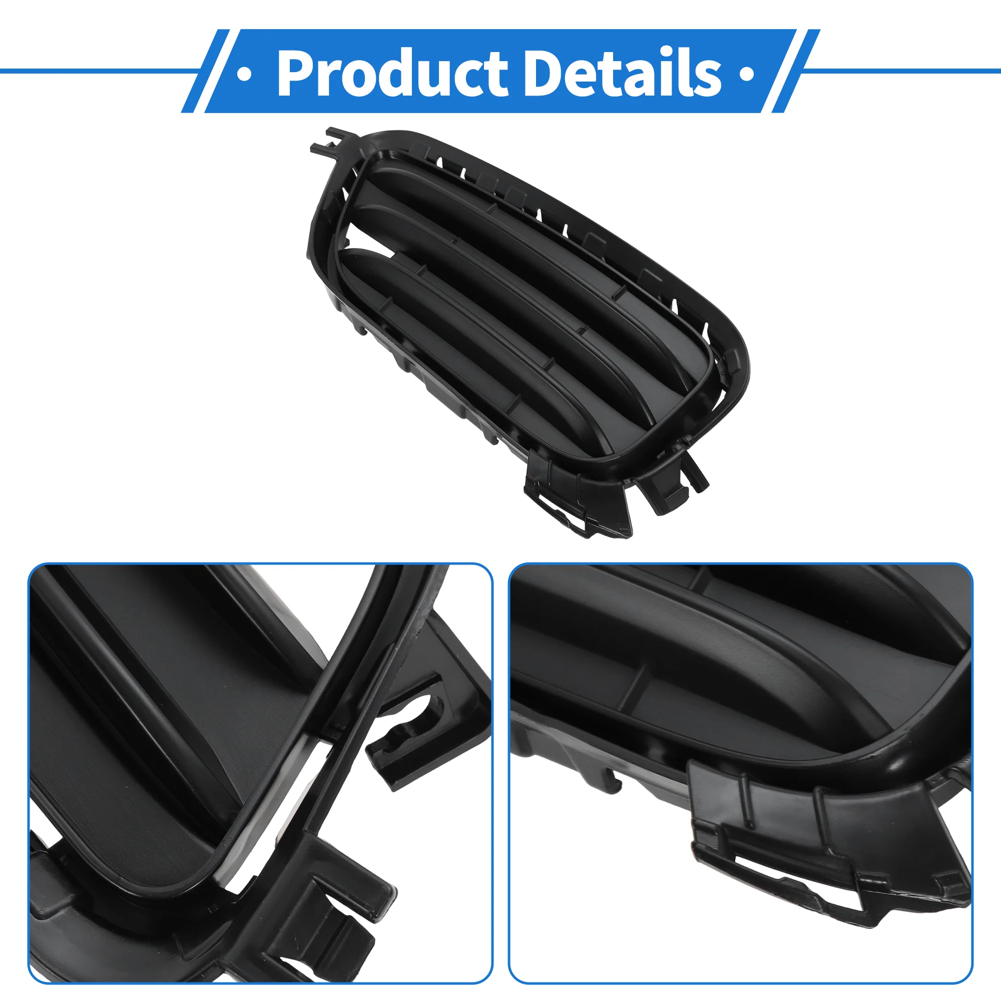 Front Bumper Fog Light Cover No.51117338513 for BMW X3 sDrive28i Black ABS 1Pair - Image 4