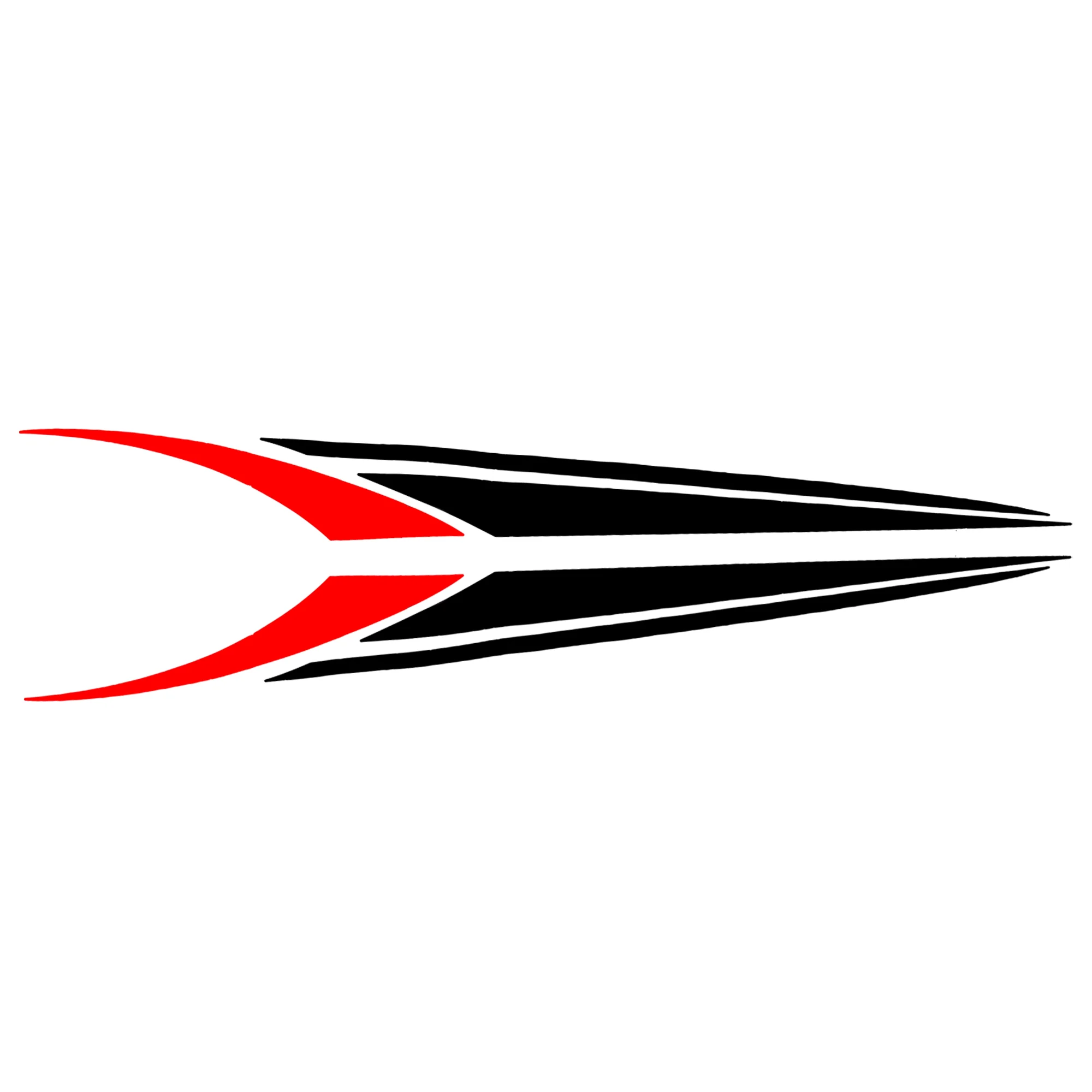 1 Pair Sports racing stripes Pattern Bumper Sticker Decal Black Red 150x16.5cm