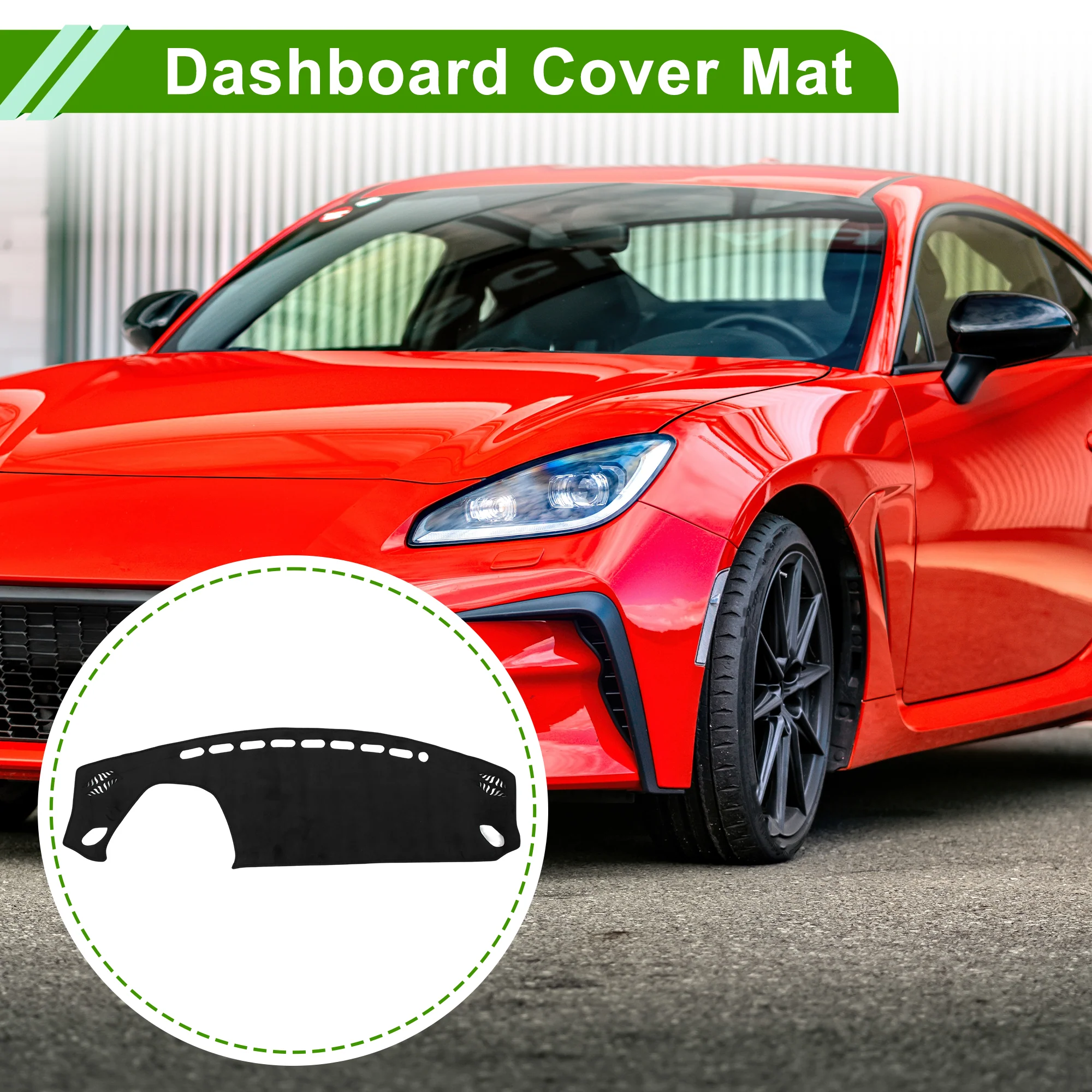 Dash cover for Toyota GR86 Car Interior Anti-Slip/Anti Dust Flannel Black 1 Pc - Image 2