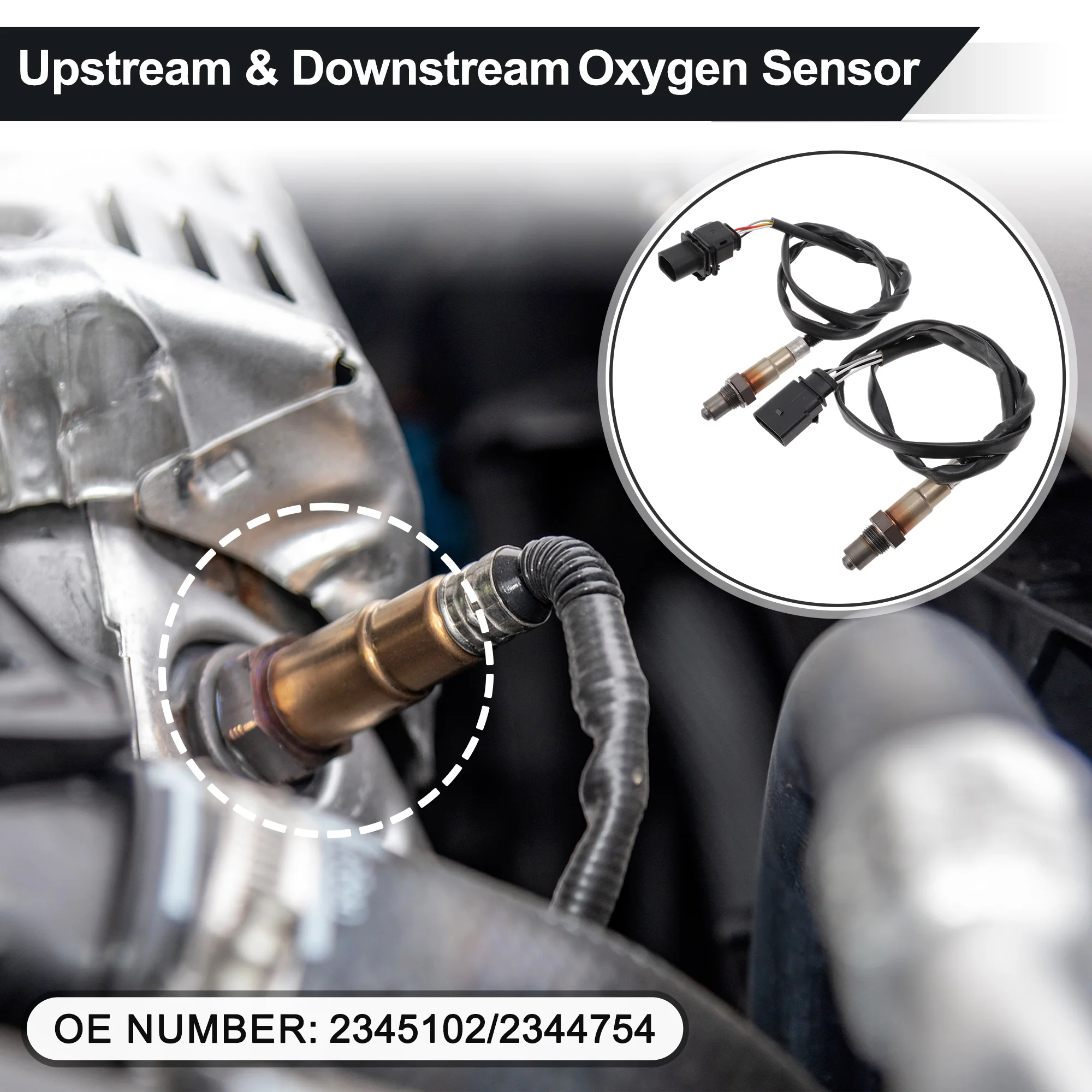 Upstream & Downstream Oxygen Sensor for Volkswagen Beetle 2012-2014 2345102 2pcs - Image 2