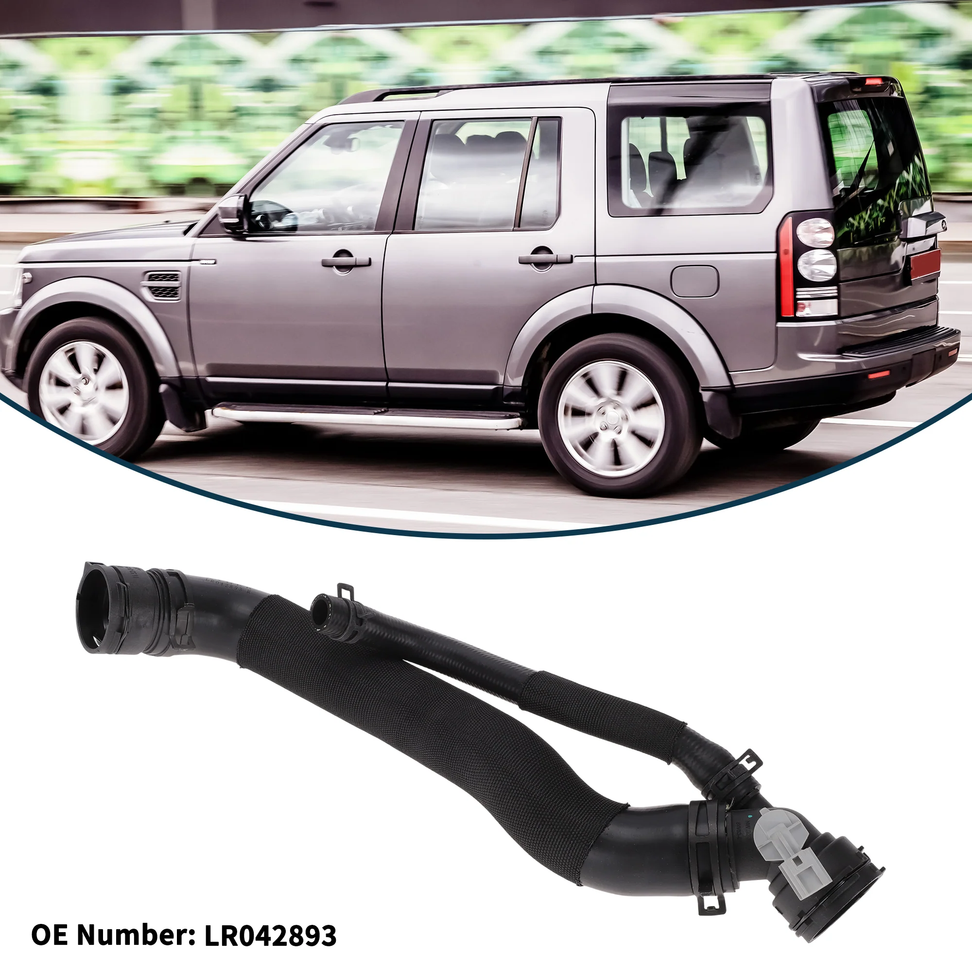 Radiator Hose for Land Rover Range Rover Sport 14 No.LR042893 Rubber Black 1 Pc - Image 3