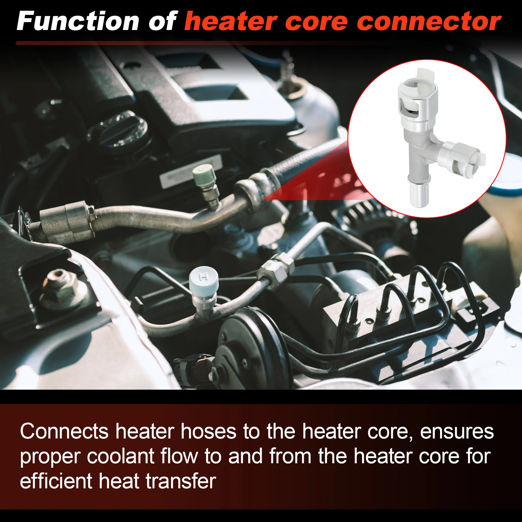 800-413HP HVAC Metal Heater Hose Connector for Chevrolet for GMC for Cadillac - Image 3