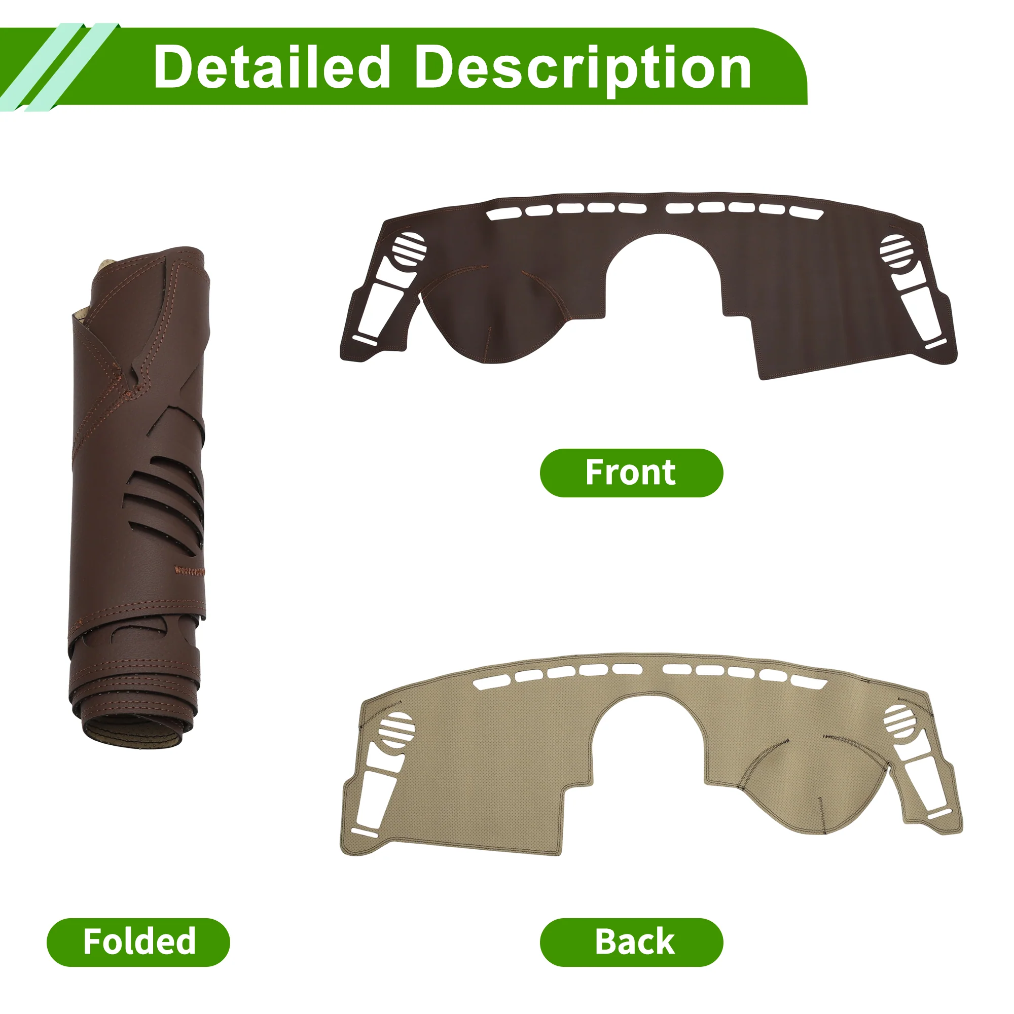 Dashboard Cover for KIA Soul 2010-2013 Brown 1 Pc - Image 4