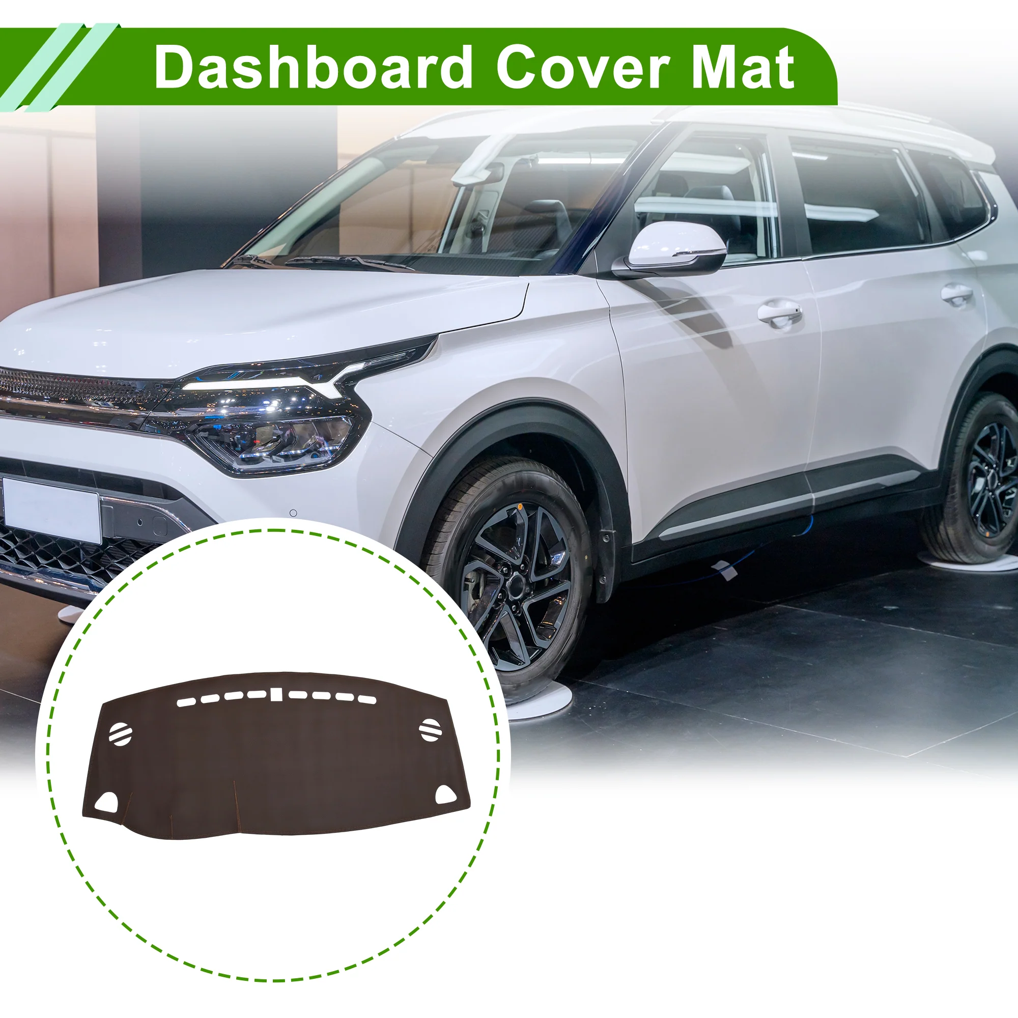 Dashboard Cover for KIA Carens 2013-2015 Brown 1 Pc - Image 2