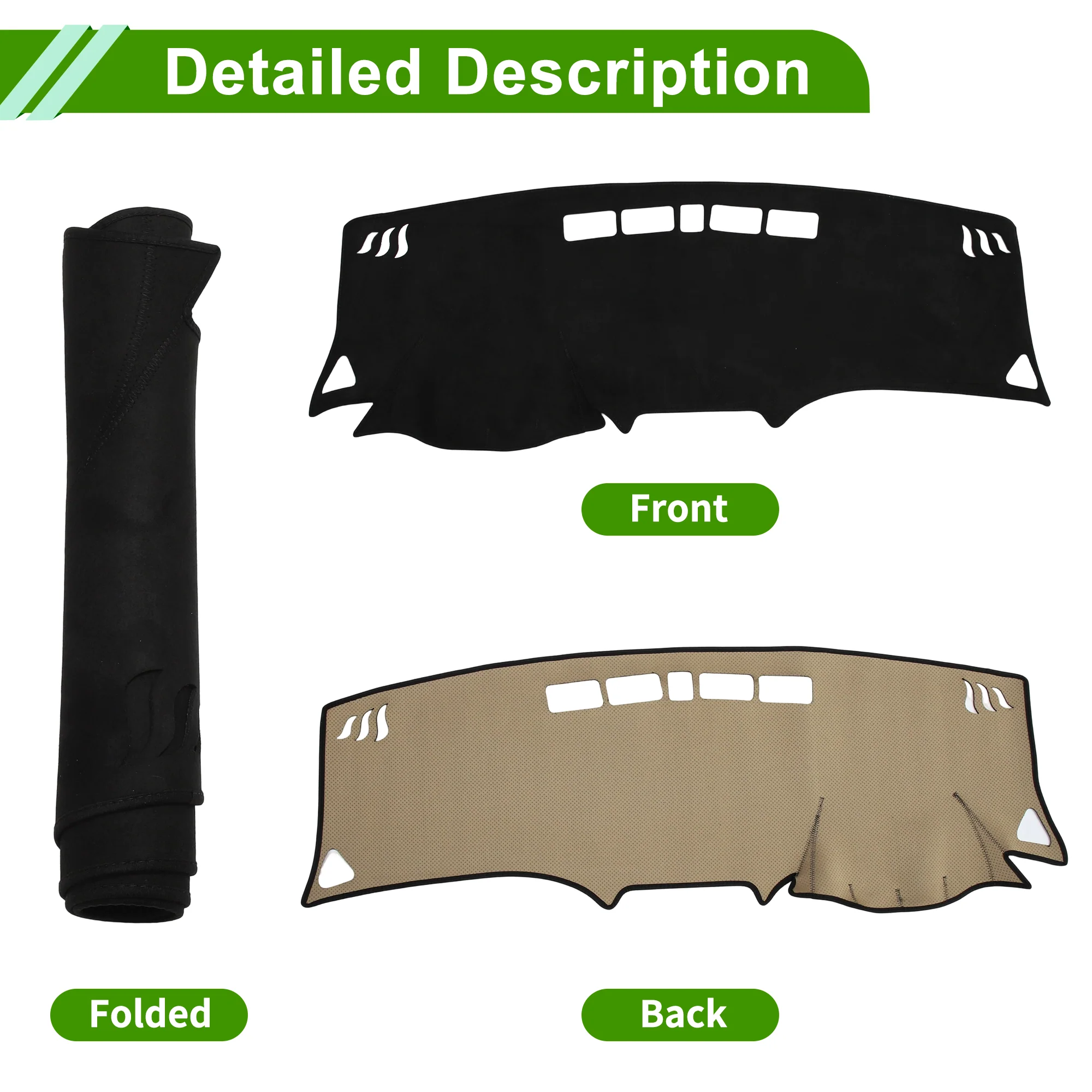 Dashboard Cover for Chevrolet Equinox 2018-2024 Black 1 Pc - Image 4