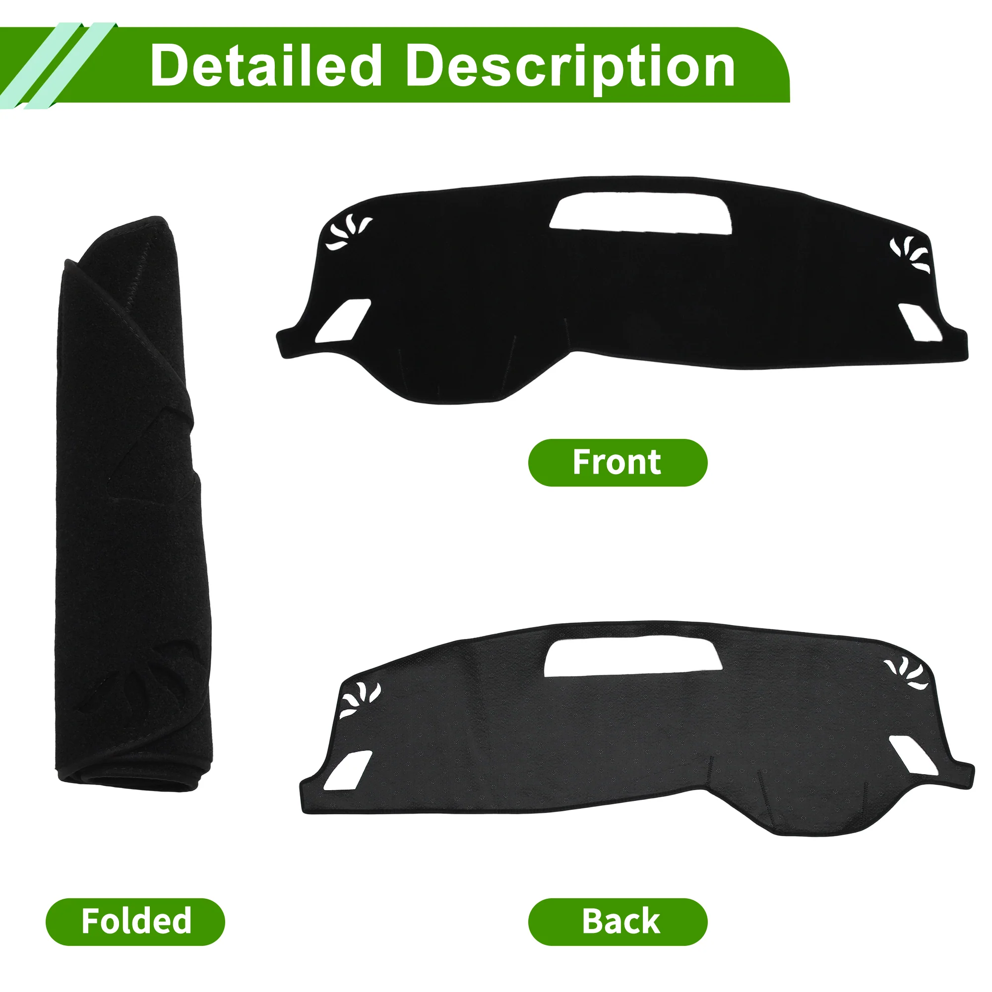 Dashboard Cover for Mitsubishi Outlander 2022-2025 Black 1 Pc - Image 4