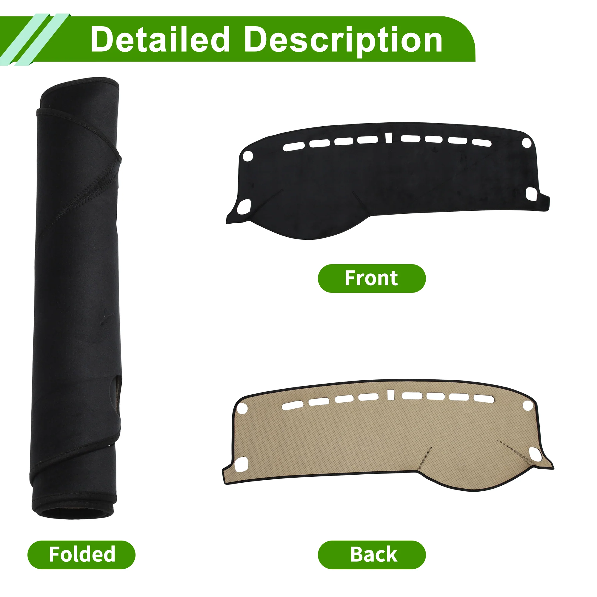 Dashboard Cover for Honda Accord 1997-2002 Black 1 Pc - Image 4