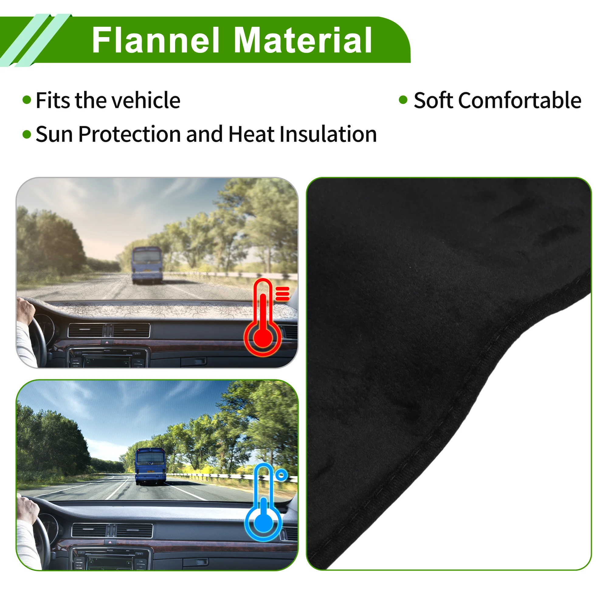 Dashboard Cover for Hyundai Sonata NF 2005-2009 Black 1 Pc - Image 5