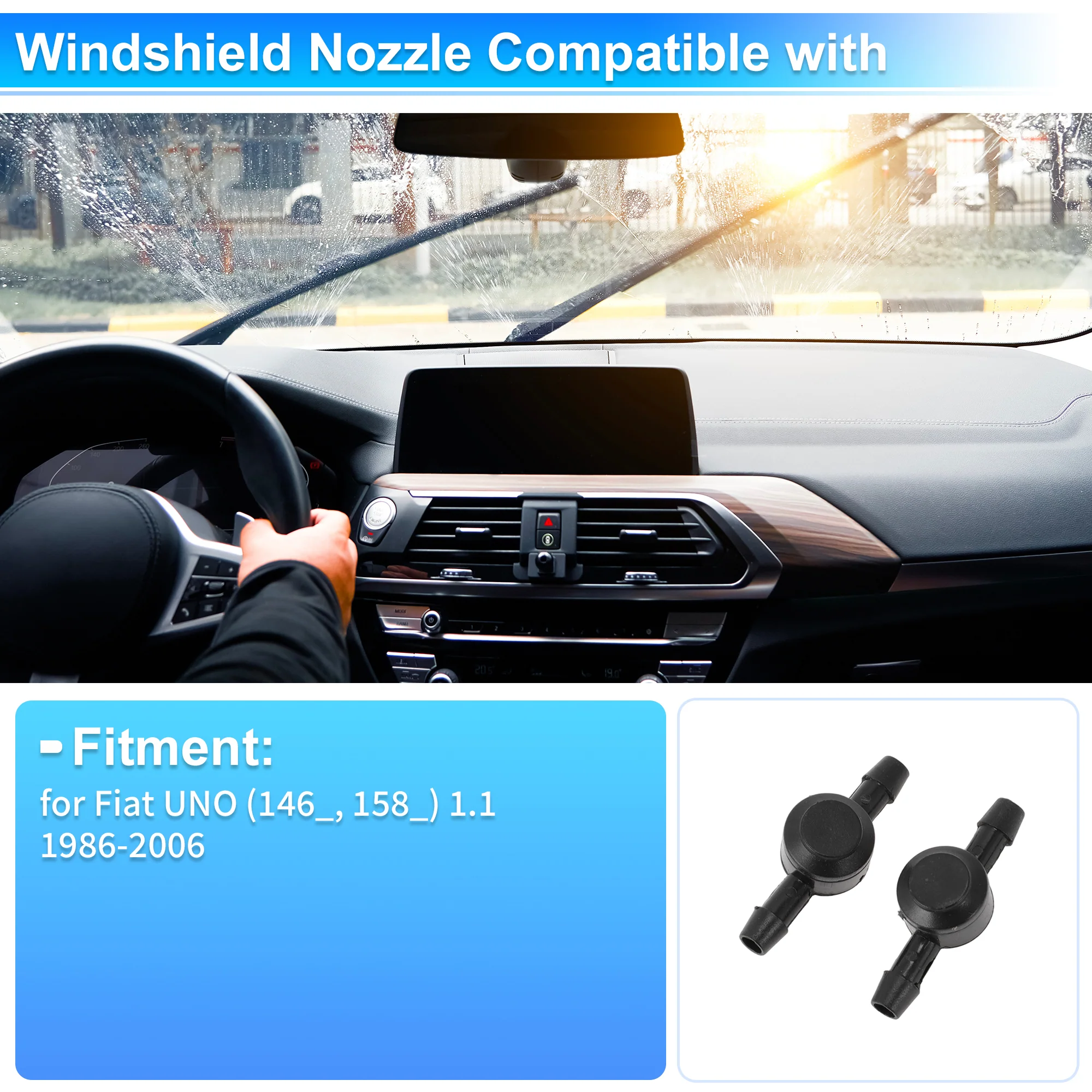 Windshield Washer Nozzle for Fiat UNO (146_, 158_) 1.1 Replace No.7667887 - Image 3