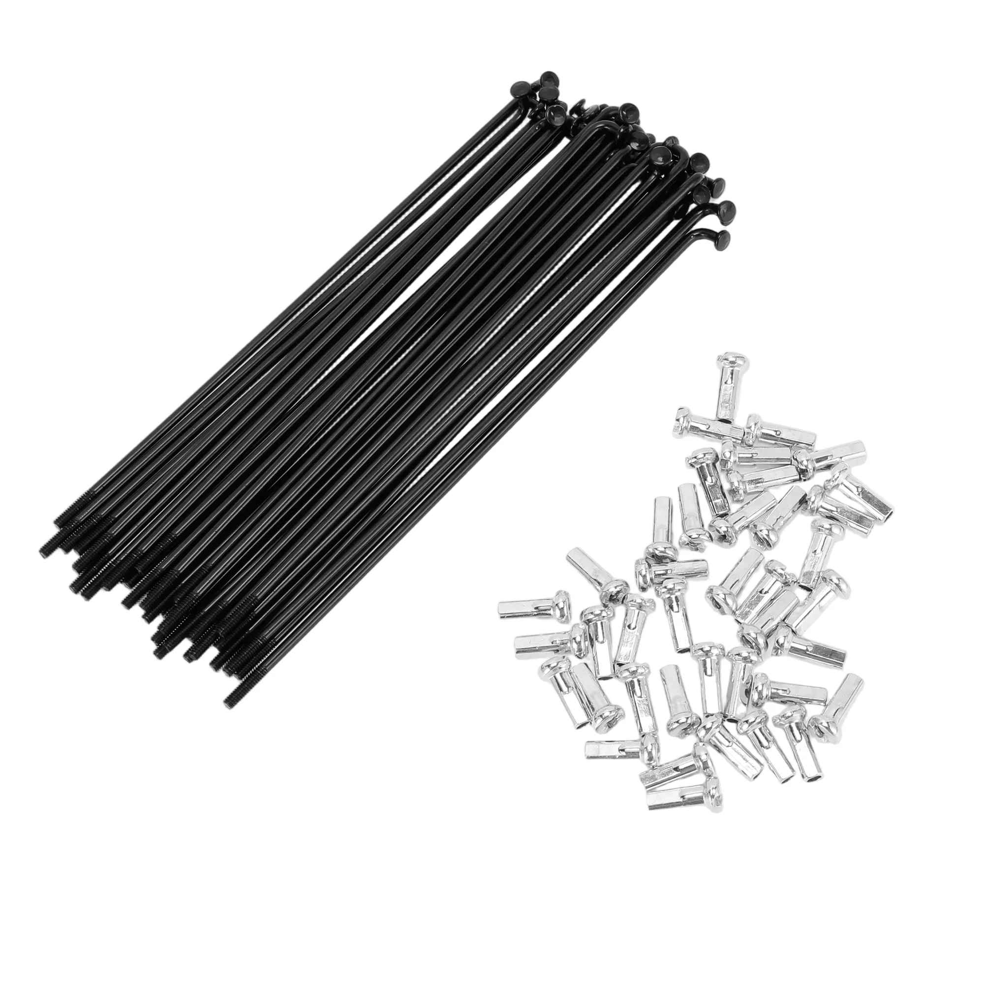 38 Set 14G Bicycle Spoke 119 mm 14G Bike Wheel Spoke Carbon Steel Black