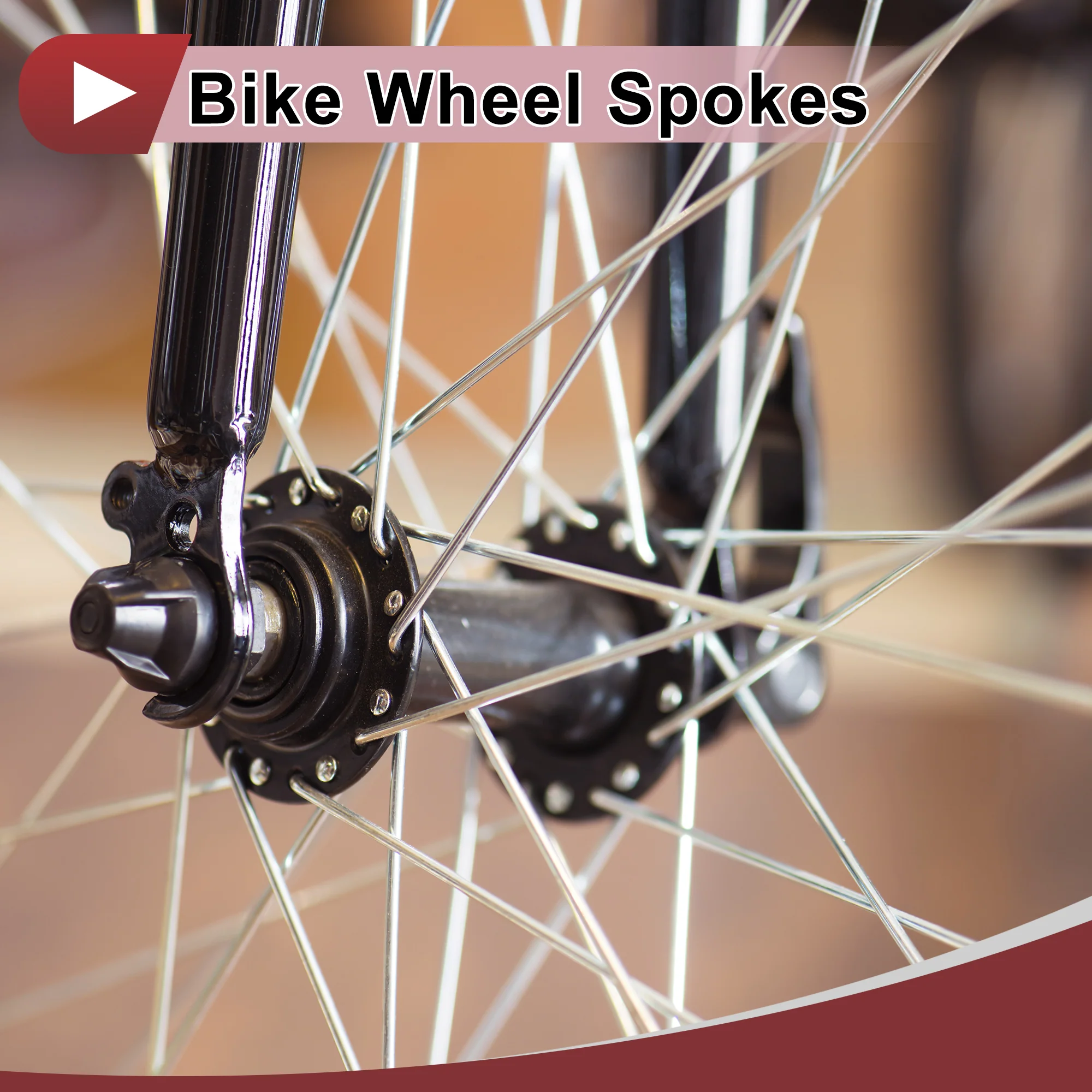 38 Set 14G Bicycle Spoke 295 mm 14G Bike Wheel Spoke Carbon Steel Black - Image 3