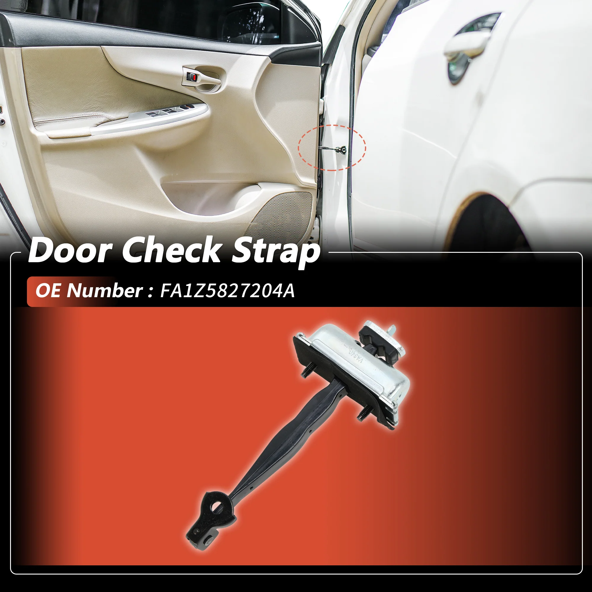 No.FA1Z5827204A Rear Left/Rear Right Door Check Strap for Lincoln MKX 16-23 1 Pc - Image 2