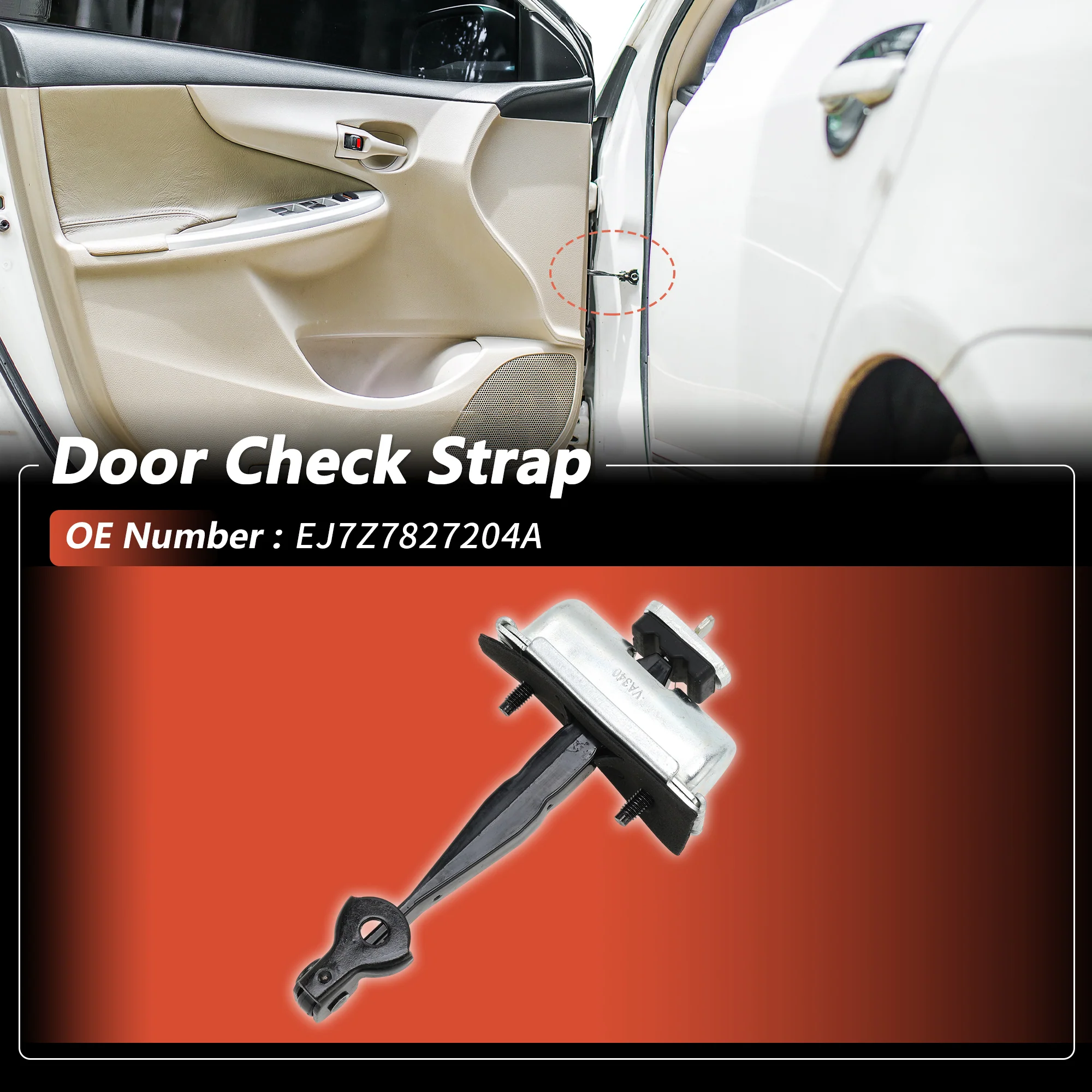 No.EJ7Z7827204A Rear Left/Rear Right Door Check Strap for Lincoln MKC 15-19 1 Pc - Image 2