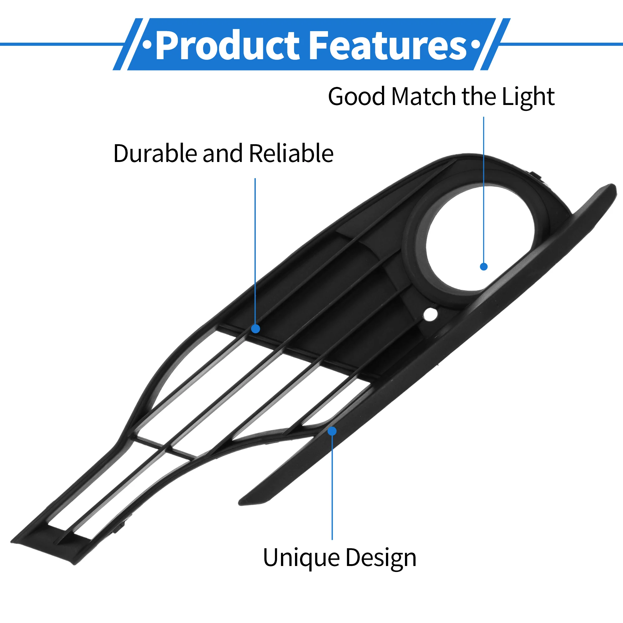 Front Right Fog Light Grill No.51117255368 for BMW 328i 2012-2015 Black ABS 1pcs - Image 6