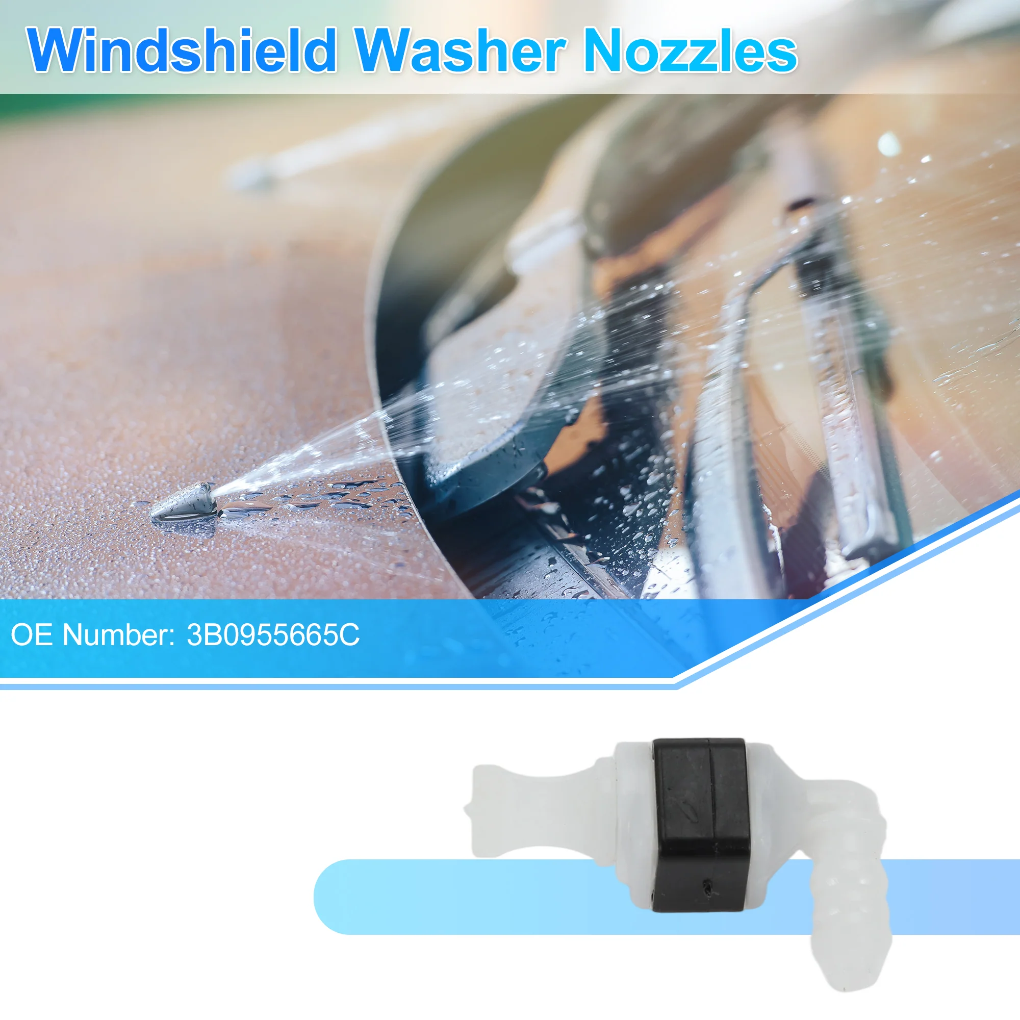 Windshield Washer Nozzle for Audi A1 for Audi A3 Replace No.3B0955665C - Image 2