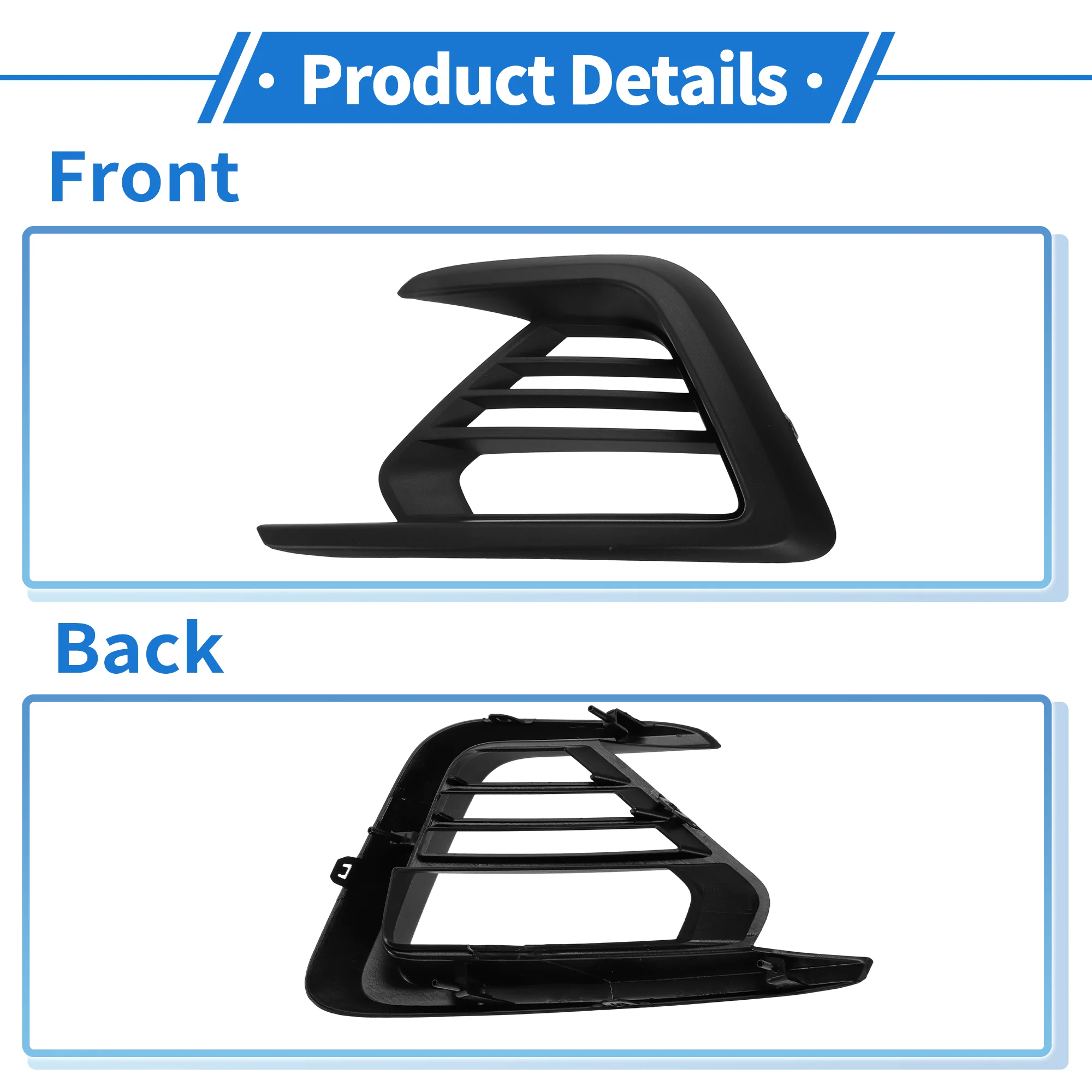 Fog Light Grill No.JL1Z15A246AA for Ford Expedition 2018-2021 Black ABS 1 Pcs - Image 5