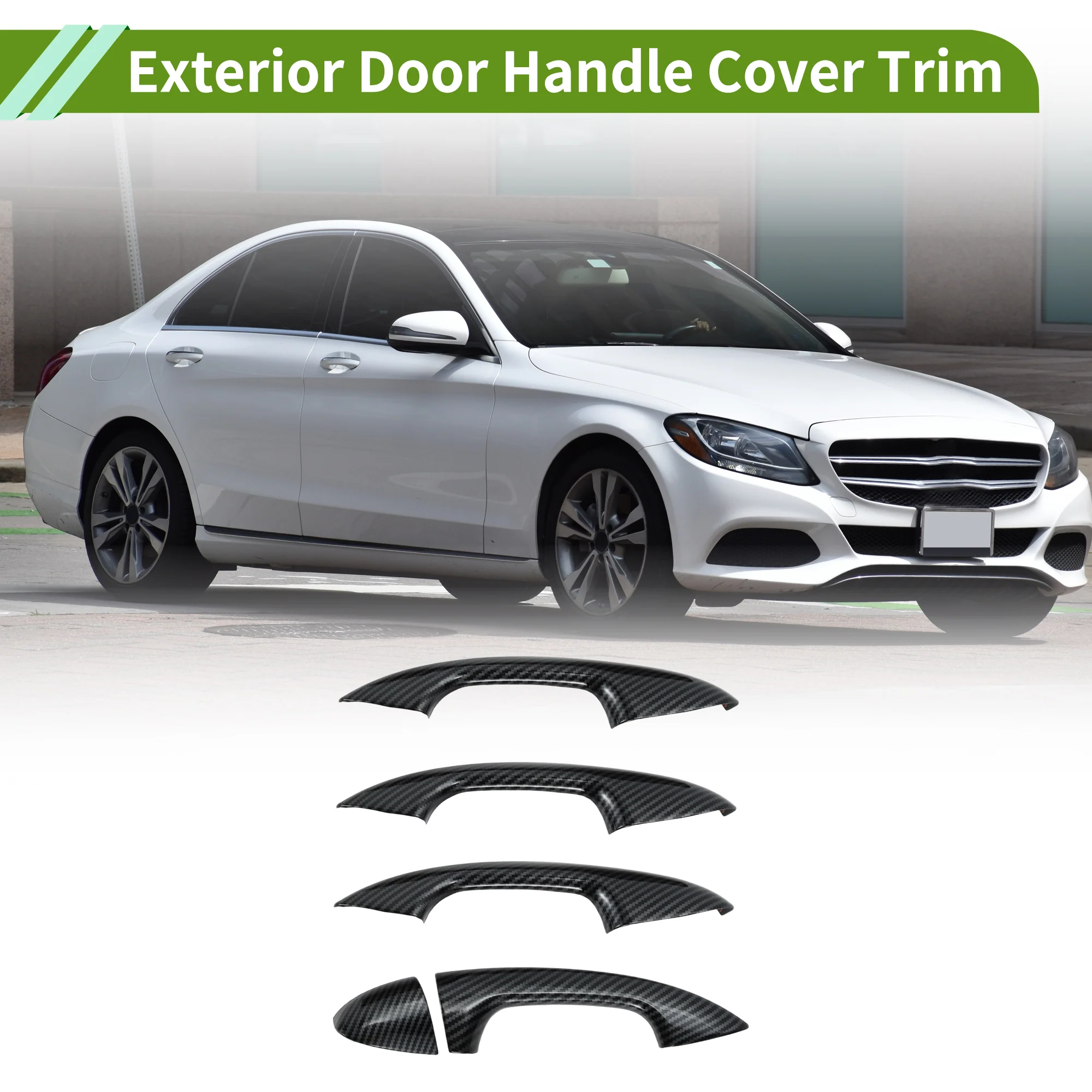 Exterior Door Handle Cover Trim for Mercedes-Benz C Class W205 2015-2021 - Image 2