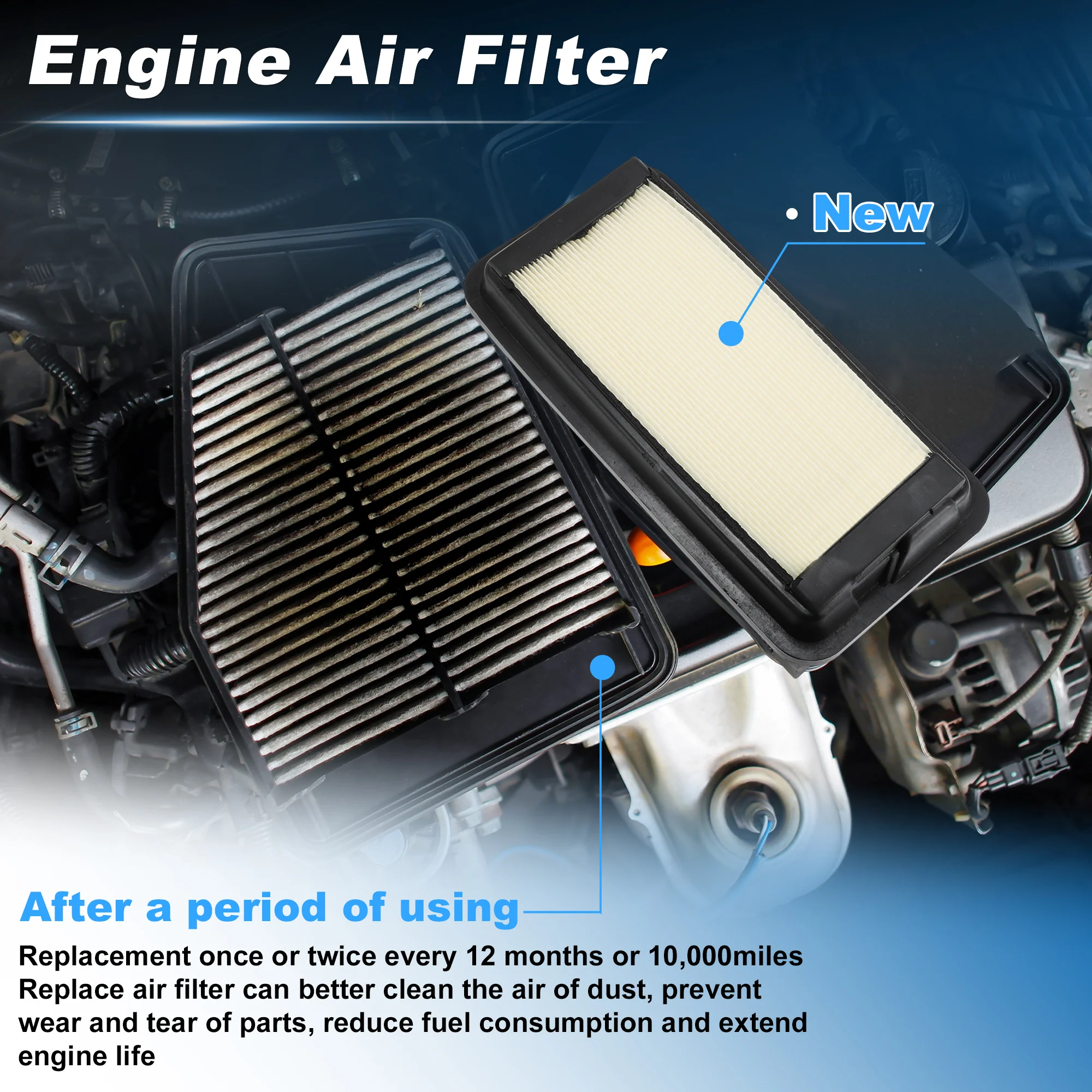 Car Engine Air Filter for Chevy Silverado 4500 5500 6500 CV 6.6L diesel 2019-25 - Image 3