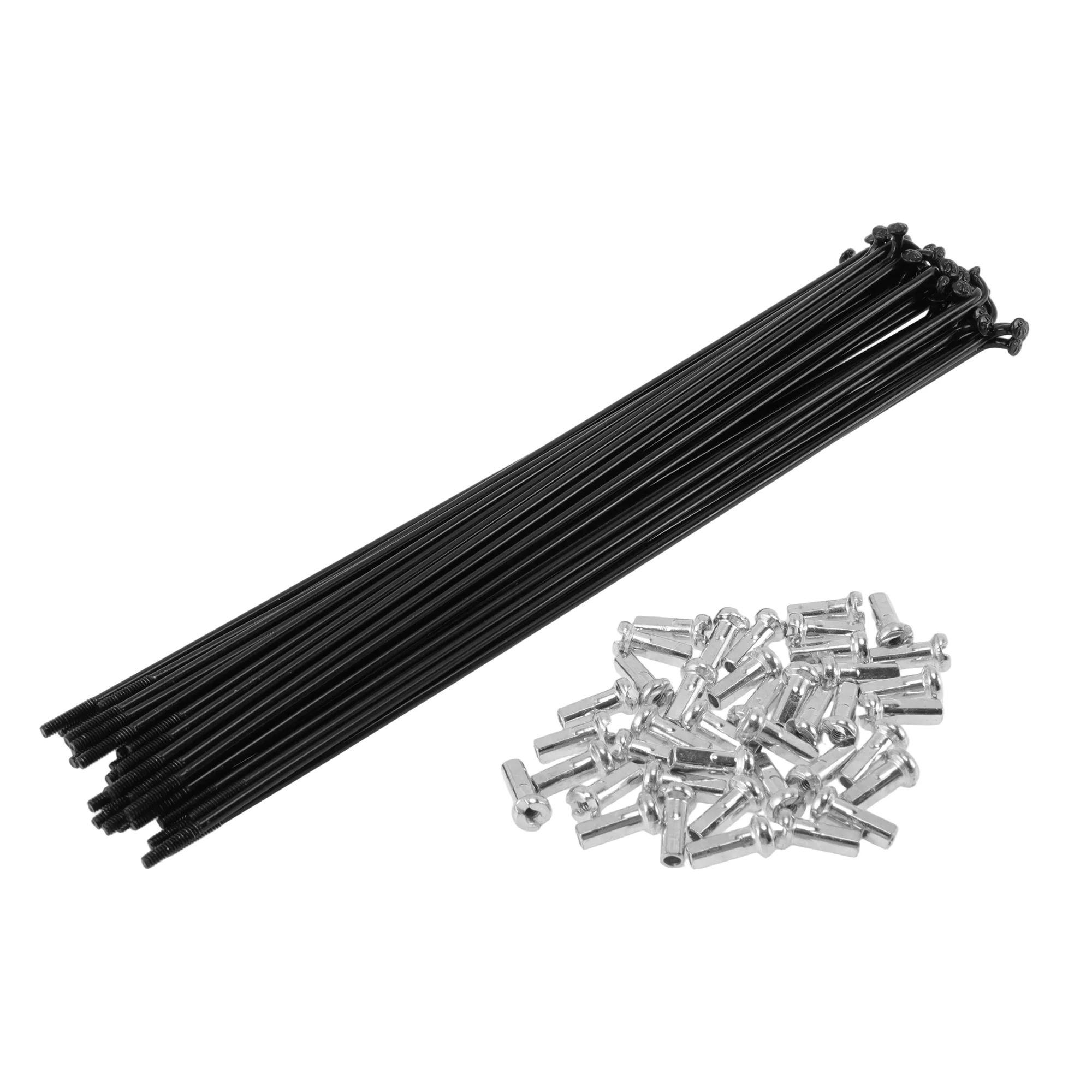 38 Set 14G Bicycle Spoke 176 mm 14G Bike Wheel Spoke Carbon Steel Black