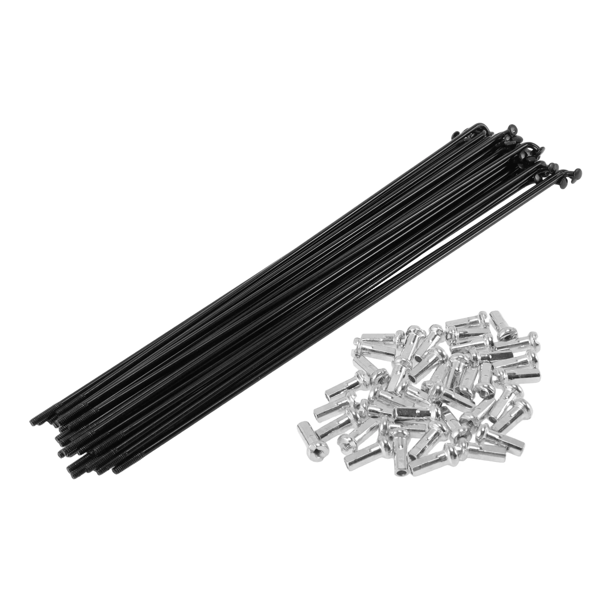 38 Set 14G Bicycle Spoke 181 mm 14G Bike Wheel Spoke Carbon Steel Black