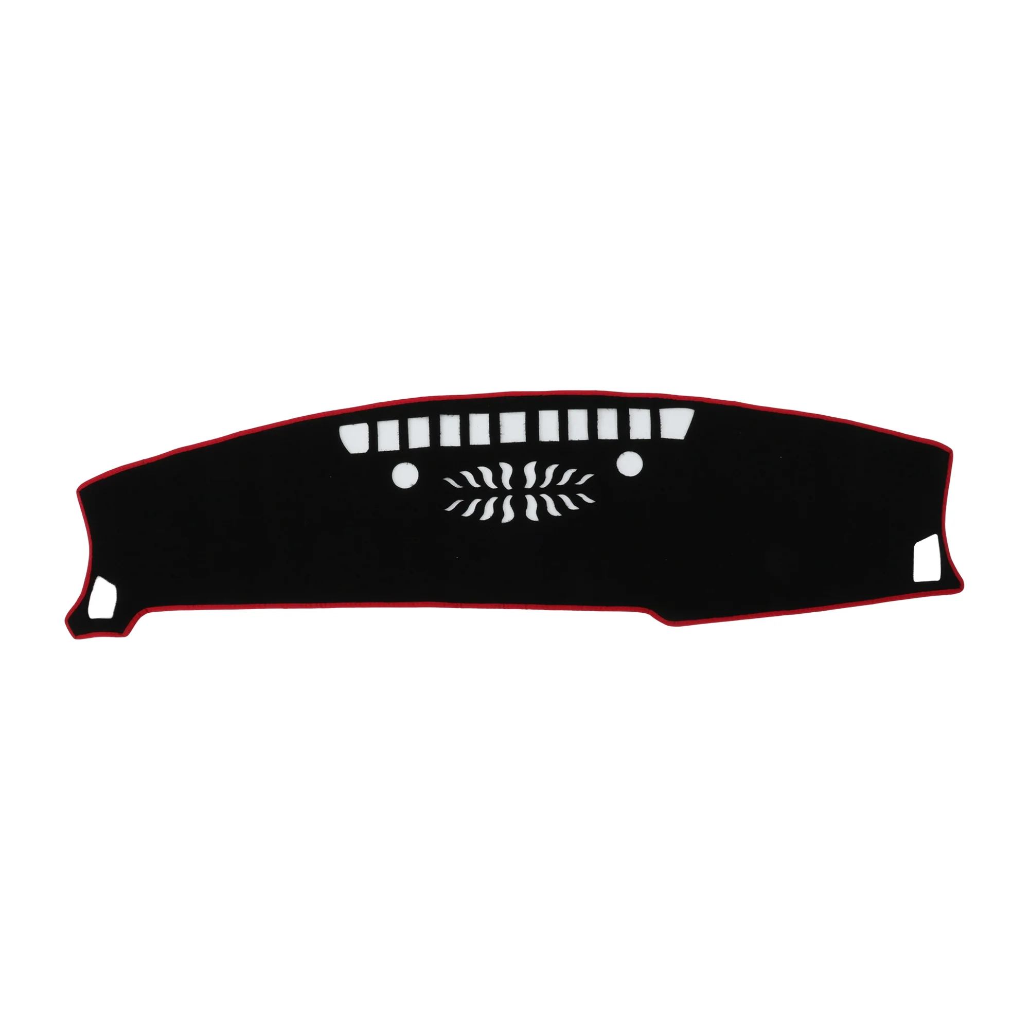 Dashboard Cover for Kia Seltos 2024-2025 without Hud Polyester Black Red 1 Pcs