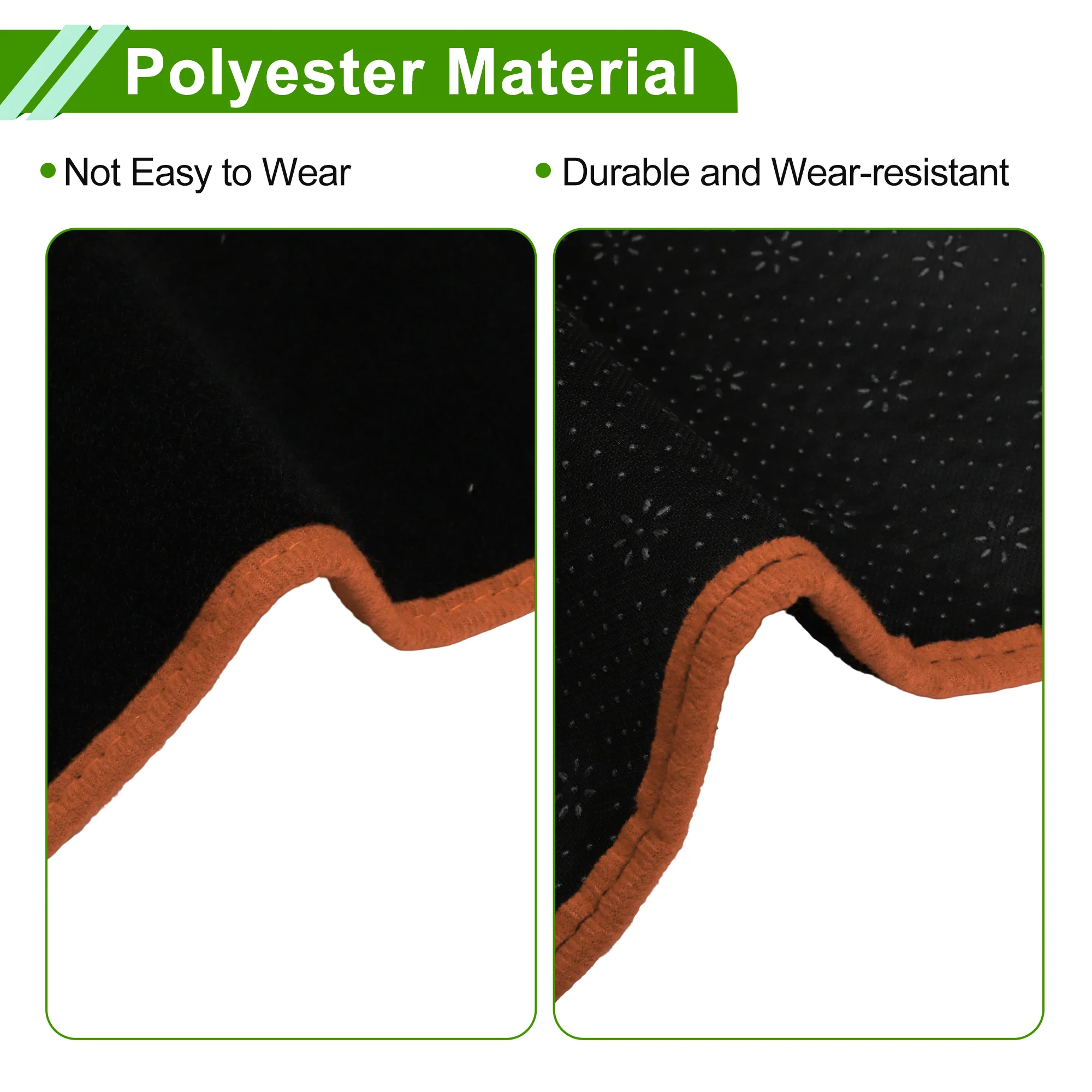 Dashboard Cover for Kia Seltos 2024-2025 without Hud Polyester Black Orange 1 Pc - Image 5