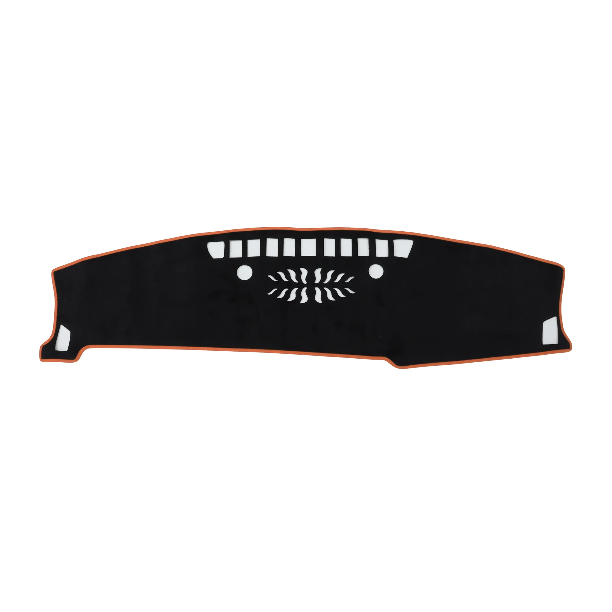 Dashboard Cover for Kia Seltos 2024-2025 without Hud Flannel Black Orange 1 Pcs