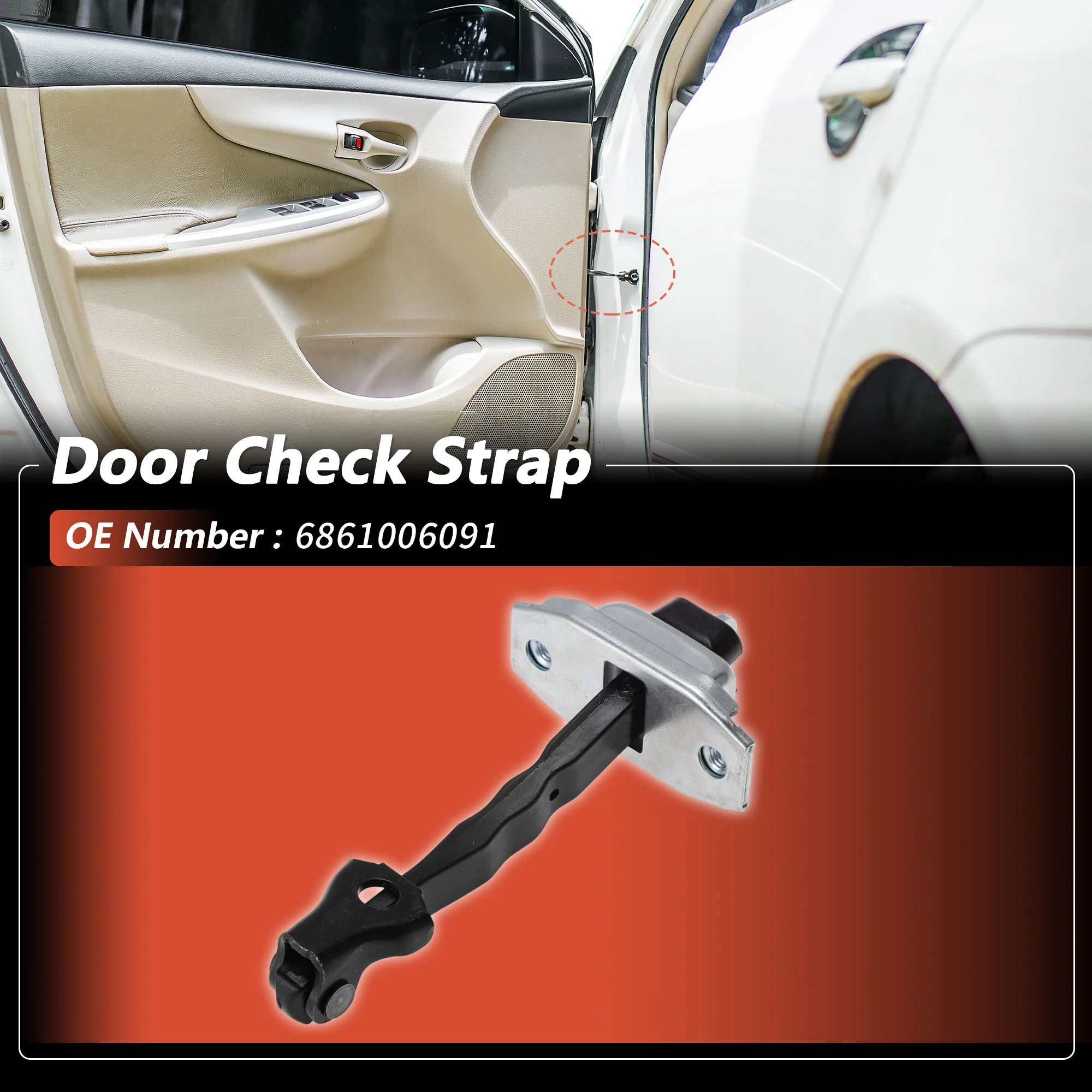 No.6861006091 Door Check Strap for Toyota Camry 2012-2015 1 pcs - Image 2