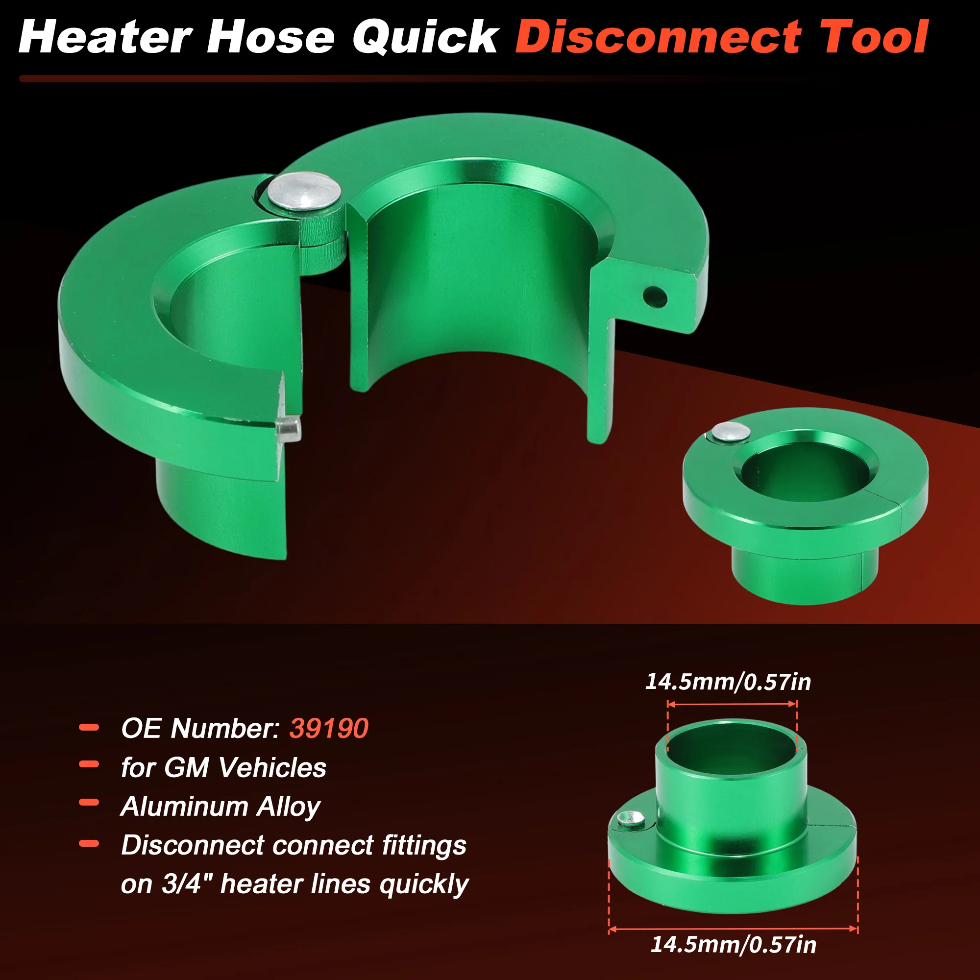 800-409HP HVAC Heater Hose Connector for Ford for GMC for Chevrolet 3/4 Tube - Image 5