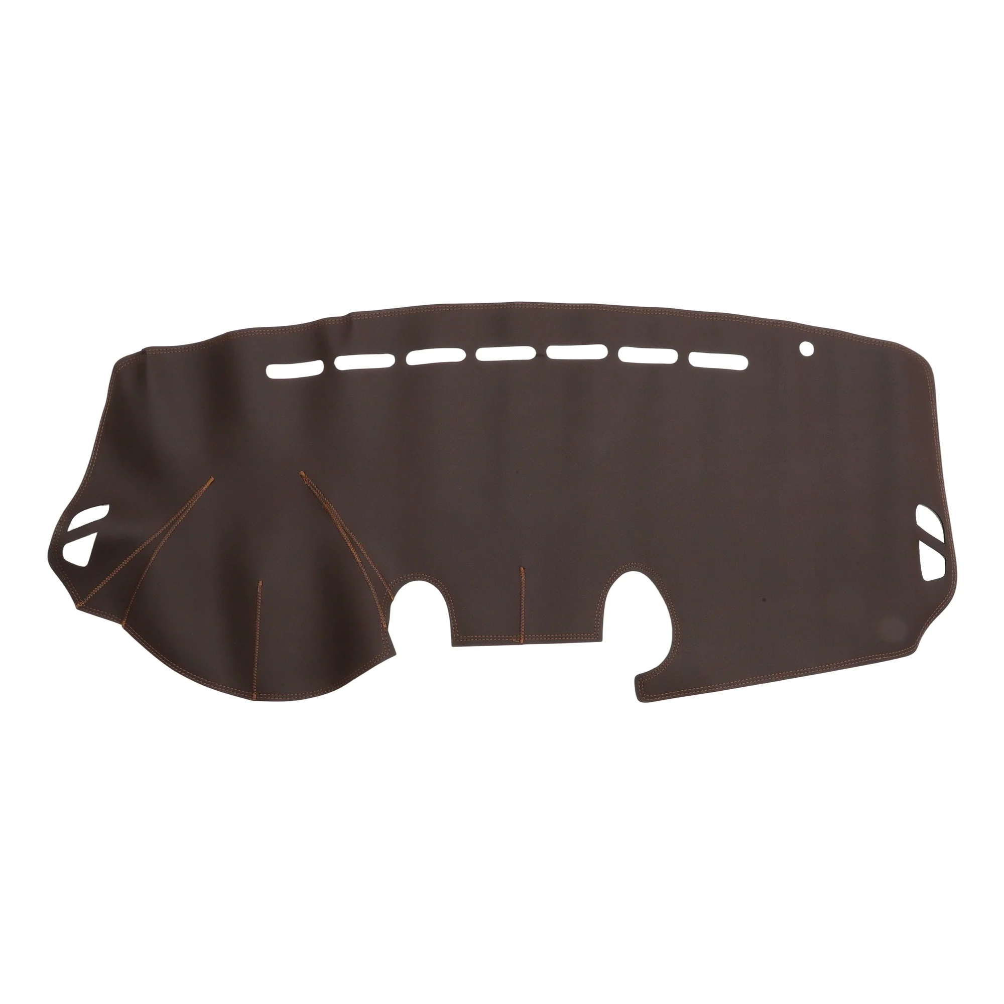 Dash Cover for Mazda 2 2007-2012 No Hud Dashboard Cover Faux Leather Brown 1 pcs