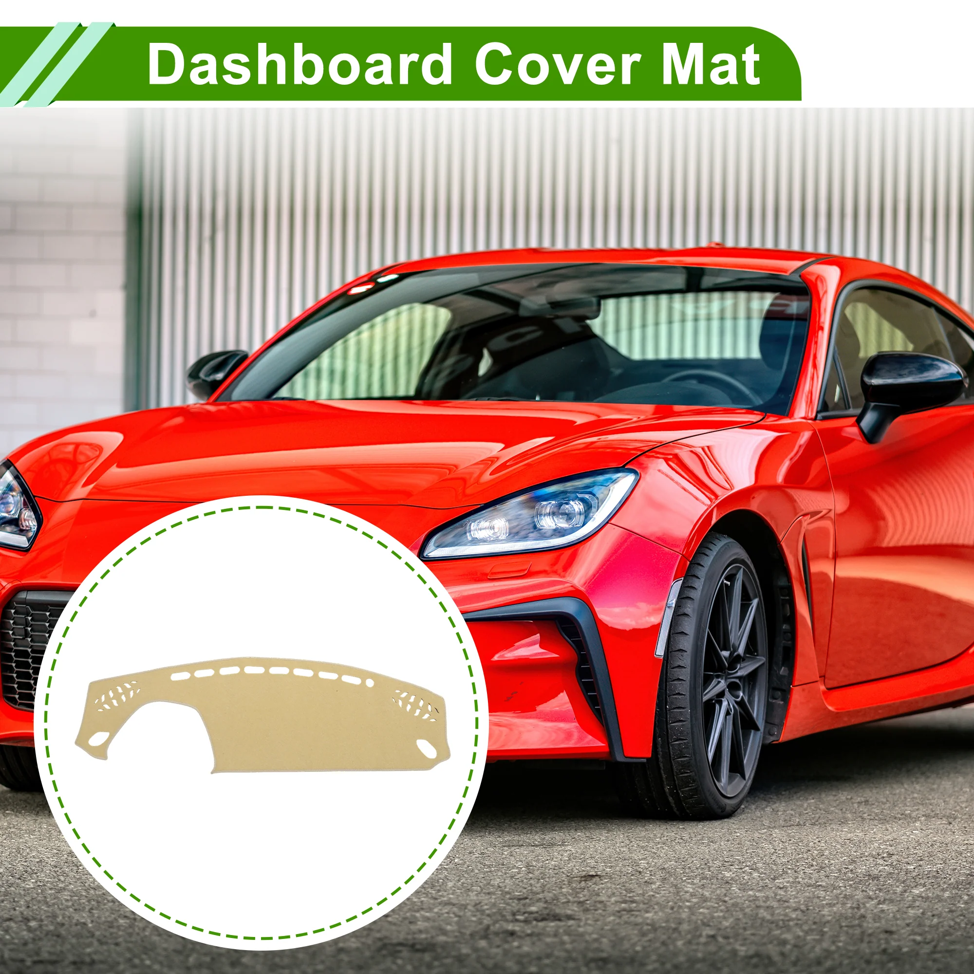 Dash Cover for Toyota GR86 2022-2025 No Hud Dashboard Cover Polyester Beige 1 Pc - Image 2