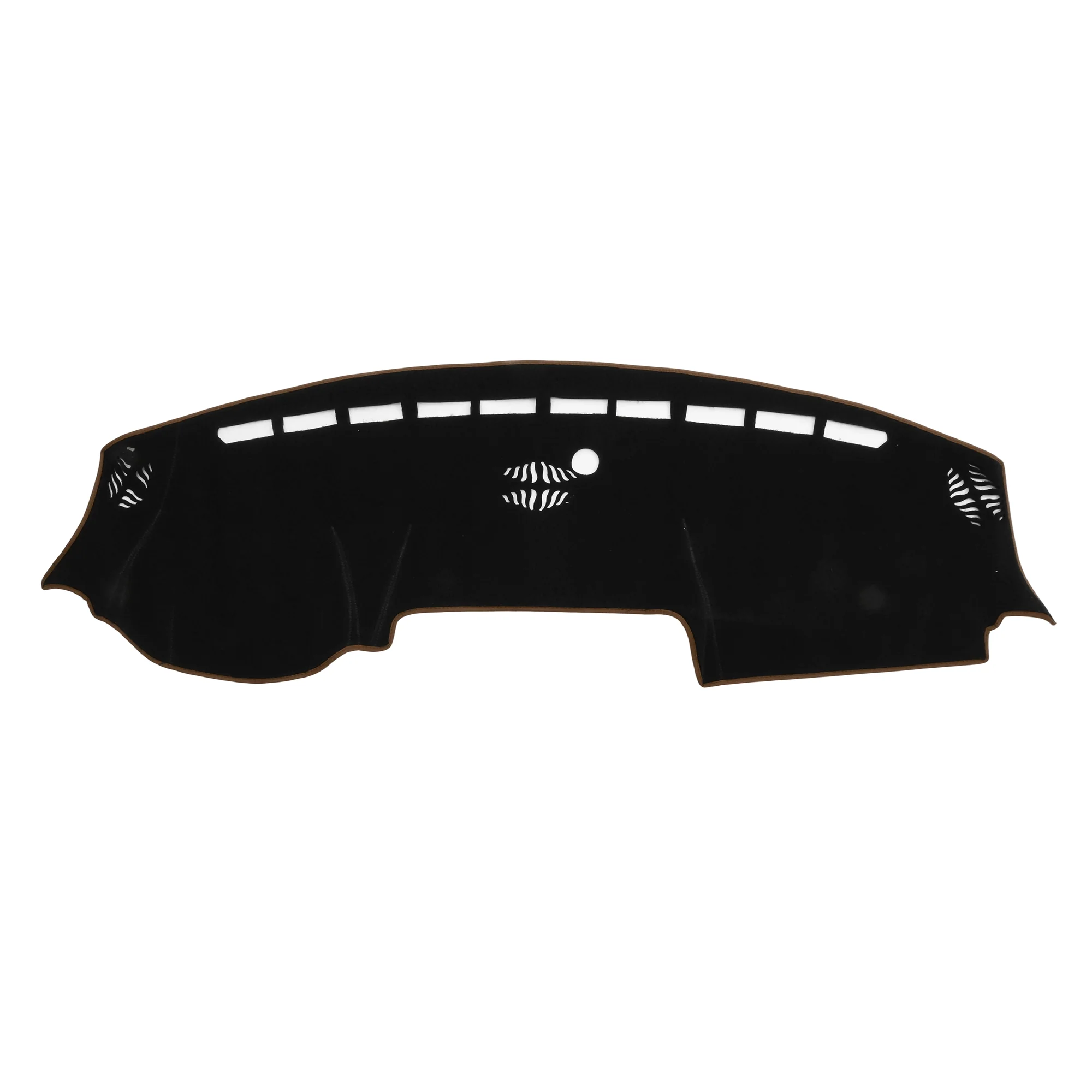 Dash Cover for RAM 3500 19-25 Dashboard Cover Polyester Black with Brown Edge