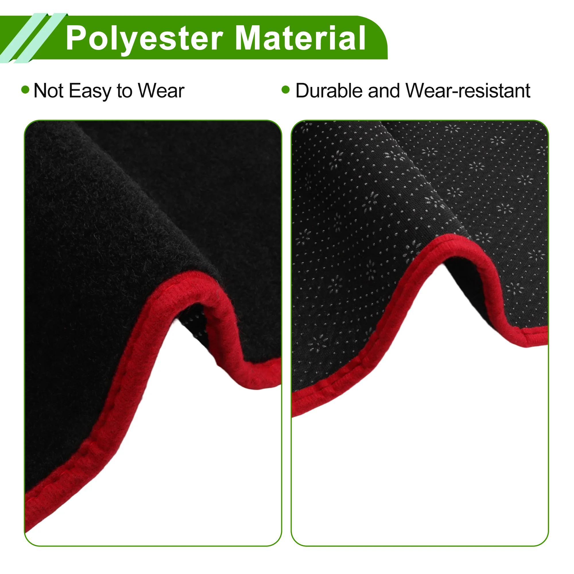 Dash Cover for RAM 3500 19-25 Dashboard Cover Polyester Black with Red Edge 1Pc - Image 5
