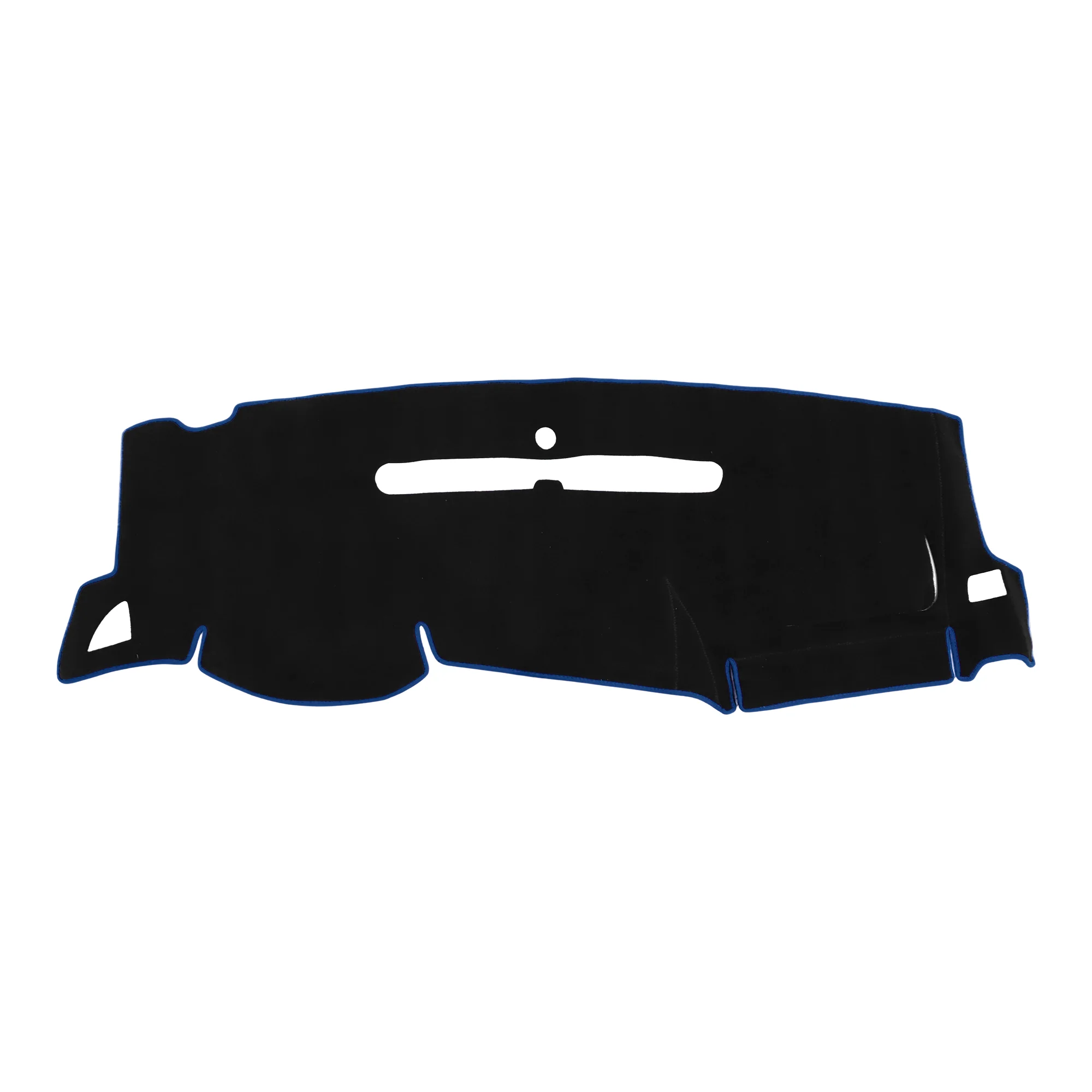Dash Cover for Chevrolet Silverado 2007-2013 Polyester Black with Blue Edge 1Pc