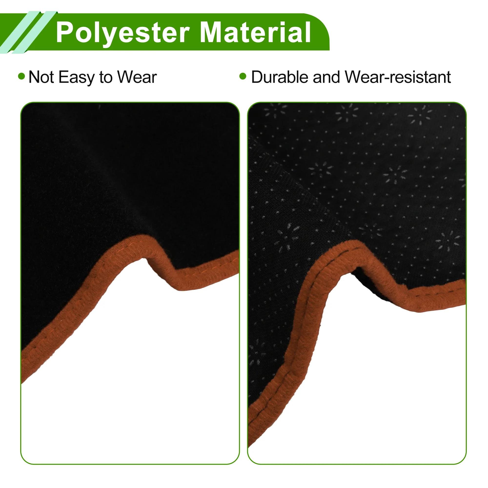 Dash Cover for Mitsubishi Outlander 22-25 Polyester Black with Orange Edge 1Pc - Image 5