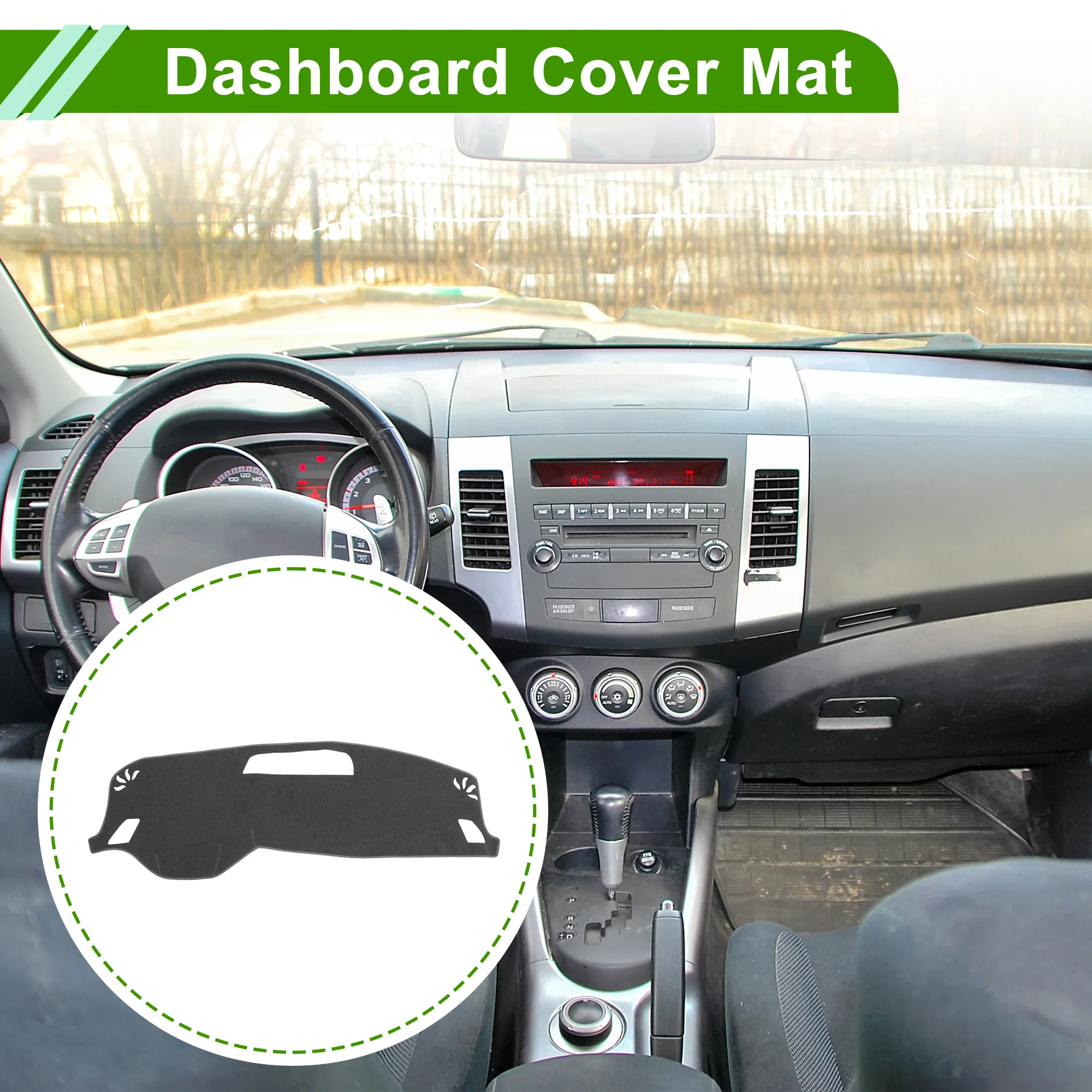 Dash Cover for Mitsubishi Outlander 2022-2025 Dashboard Cover Polyester Gray 1Pc - Image 2