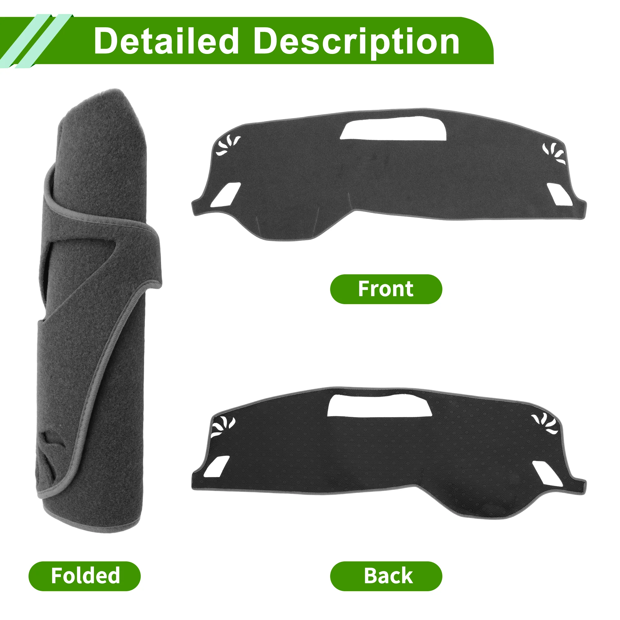 Dash Cover for Mitsubishi Outlander 2022-2025 Dashboard Cover Polyester Gray 1Pc - Image 4