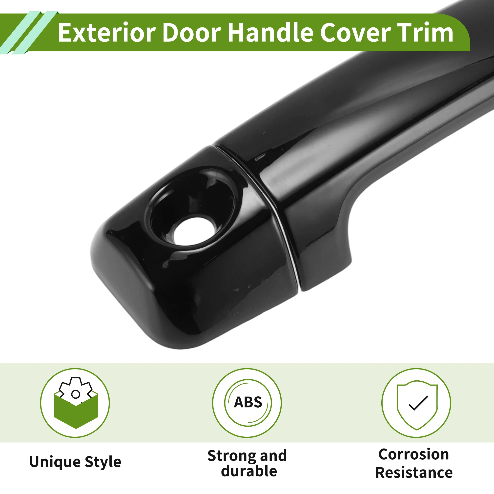 Exterior Door Handle Cover for Toyota FJ Cruiser 2007-2022 Glossy Black 1 set - Image 5