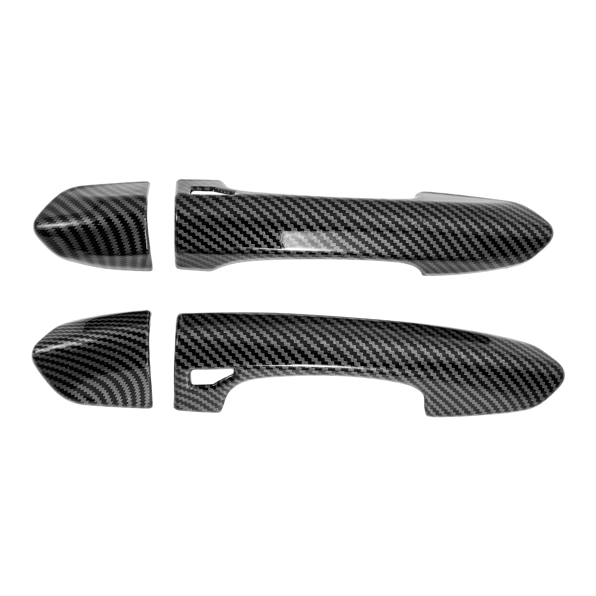 Exterior Door Handle Cover Trim for Ford for Mustang Carbon Fiber Black 1 Pair