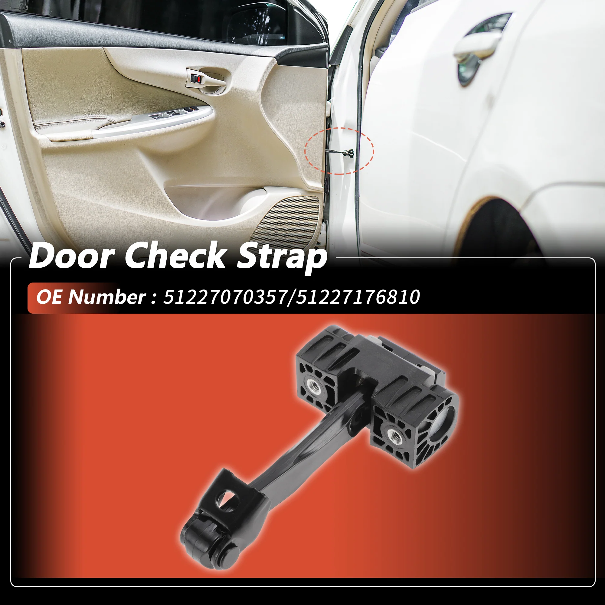 No.51227070357 Rear Door Door Check Strap for BMW 1 Series Hatchback 116 03-13 - Image 2