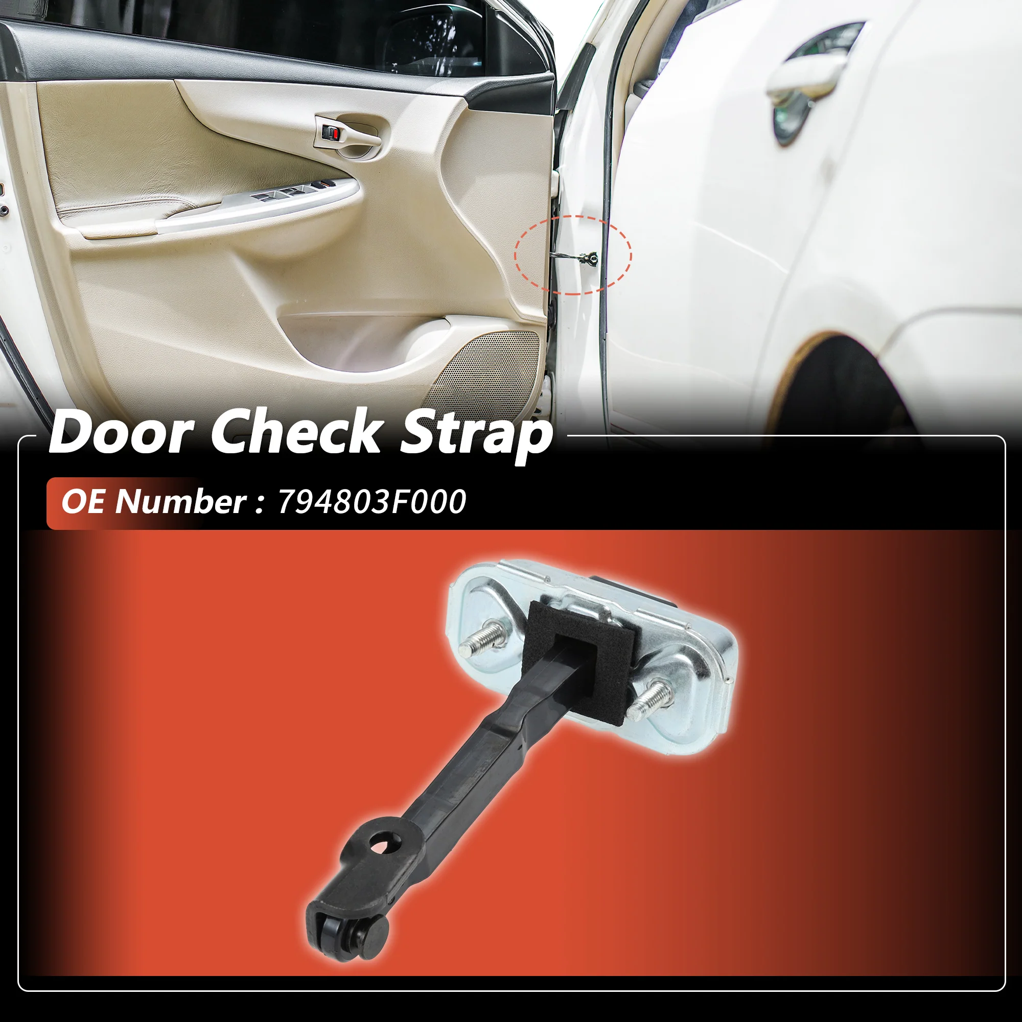 No.794803F000 Rear Left Door Check Strap for Kia Amanti 2004-2009 1 pcs - Image 2