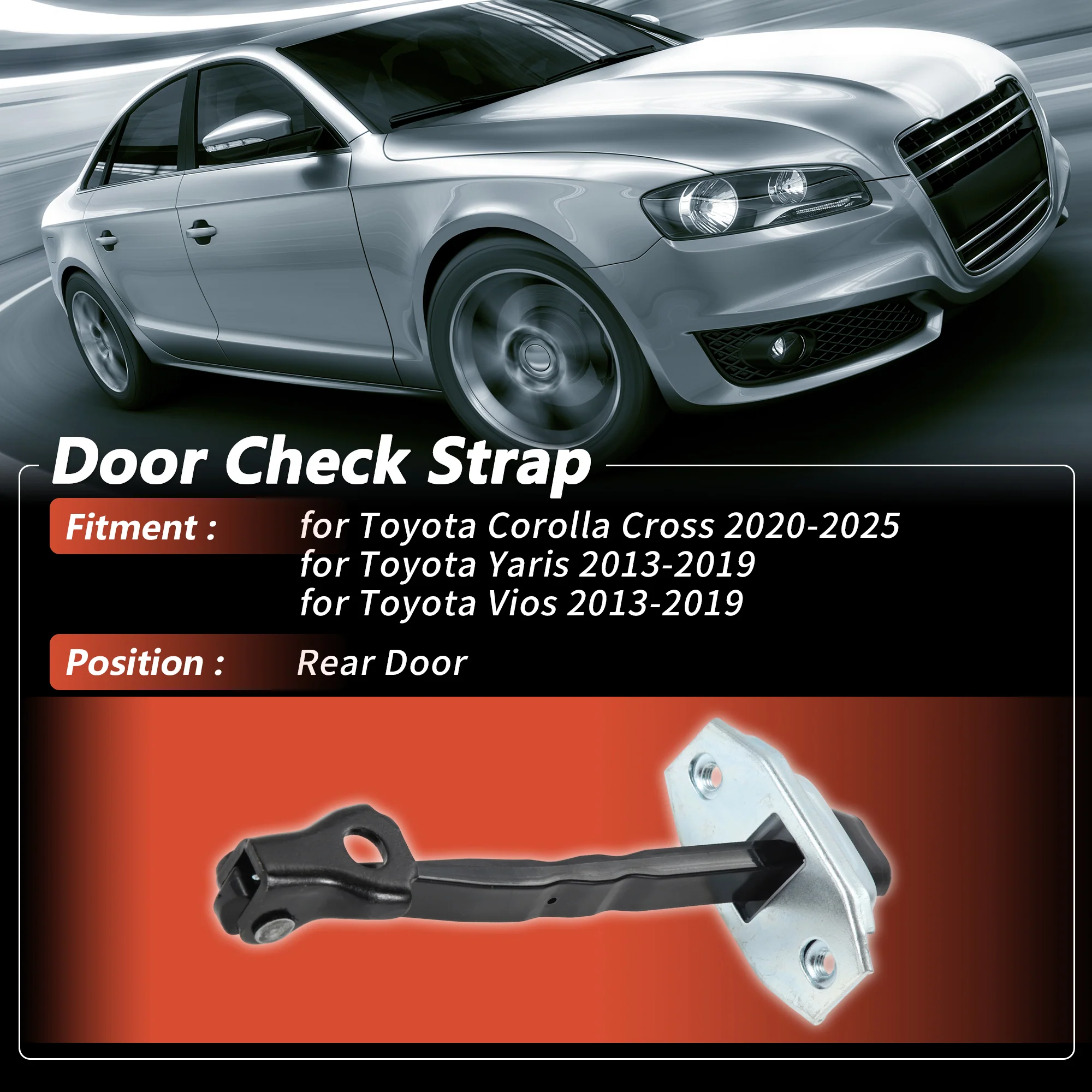 No.686300A060 Rear Door Door Check Strap for Toyota Corolla Cross 2020-2025 1 pc - Image 3